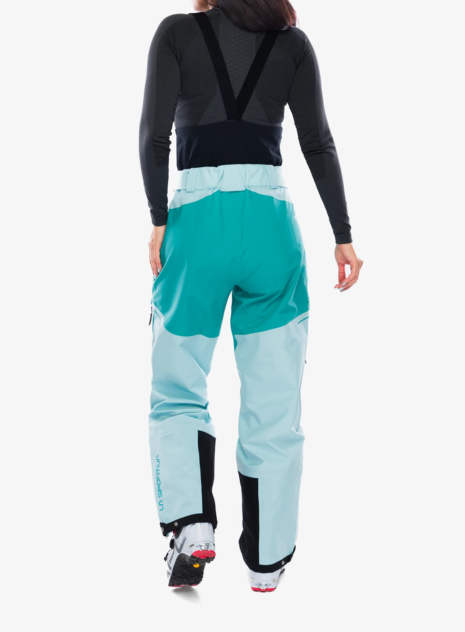 Ženske smučarske hlače La Sportiva Chaser Evo Shell Bib Pant - iceberg/lagoon