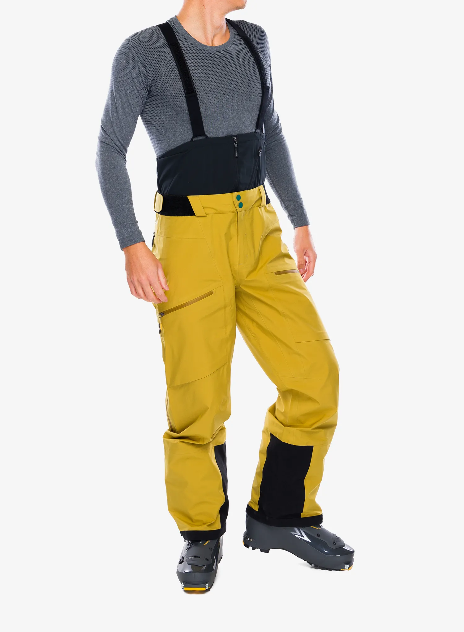 Smučarske hlače La Sportiva Chaser Evo Shell Bib Pant - savana/bamboo