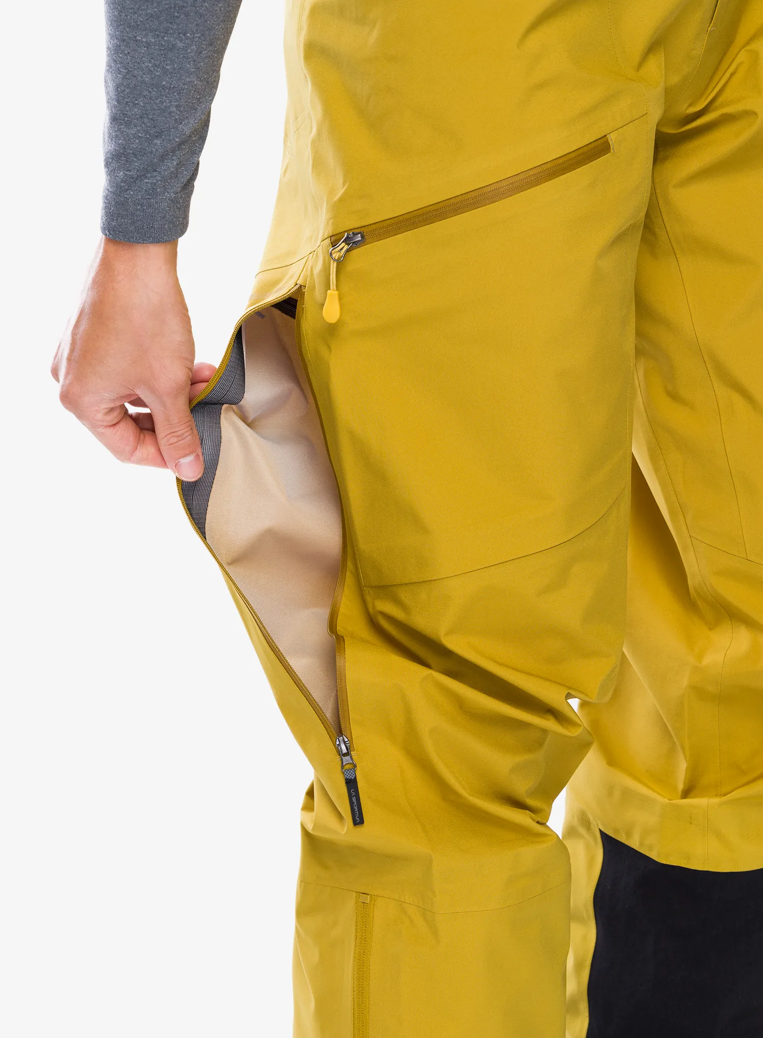 Smučarske hlače La Sportiva Chaser Evo Shell Bib Pant - savana/bamboo