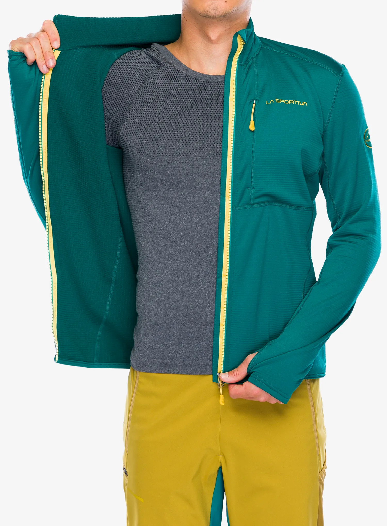 Puloverji brez kapuce La Sportiva Chill Jacket - everglade/bamboo