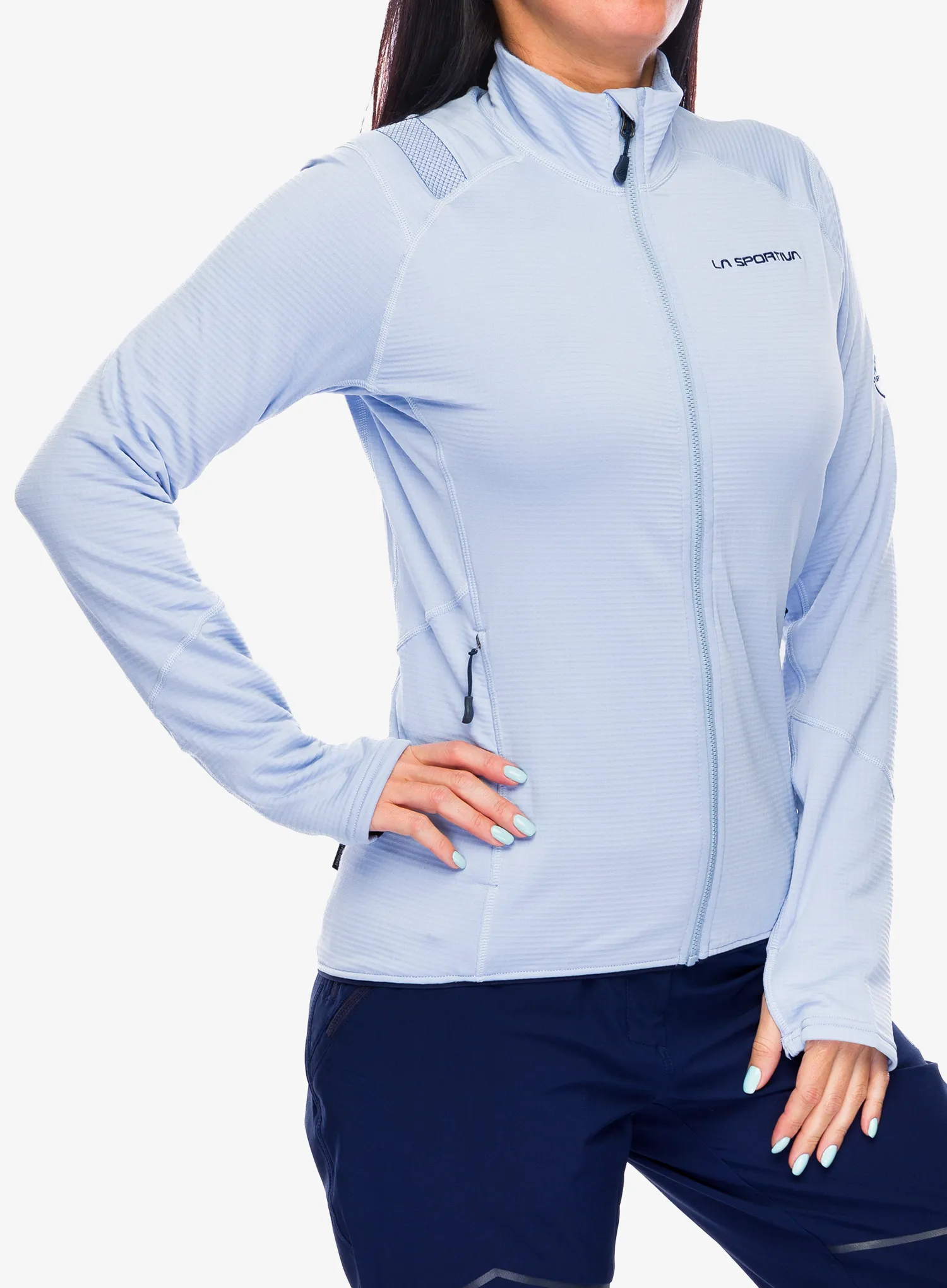 Ženska jopica brez kapuce La Sportiva Chill Jacket - stone blue/deep sea