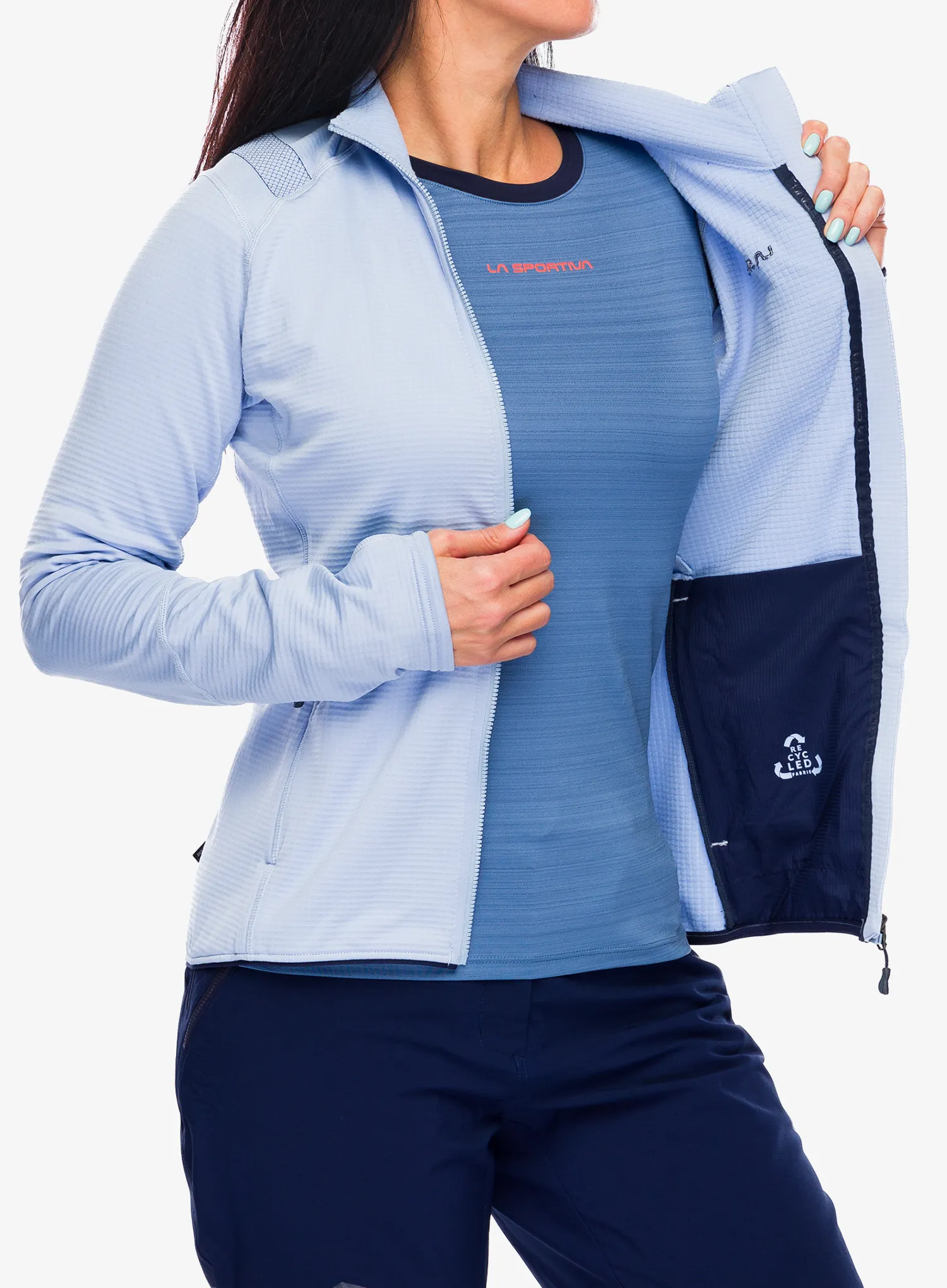 Ženska jopica brez kapuce La Sportiva Chill Jacket - stone blue/deep sea