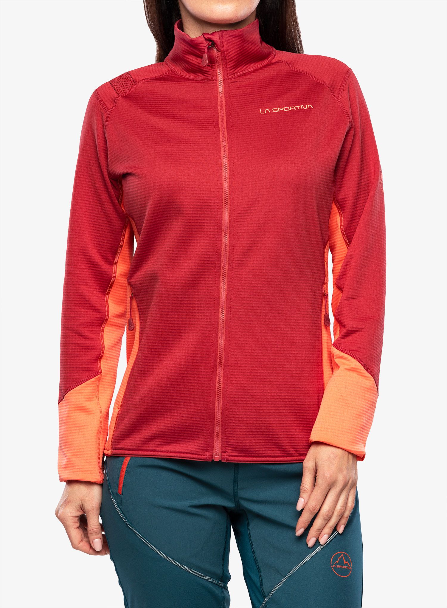 Ženska jopica z zadrgo La Sportiva Chill Jacket - velvet/flamingo