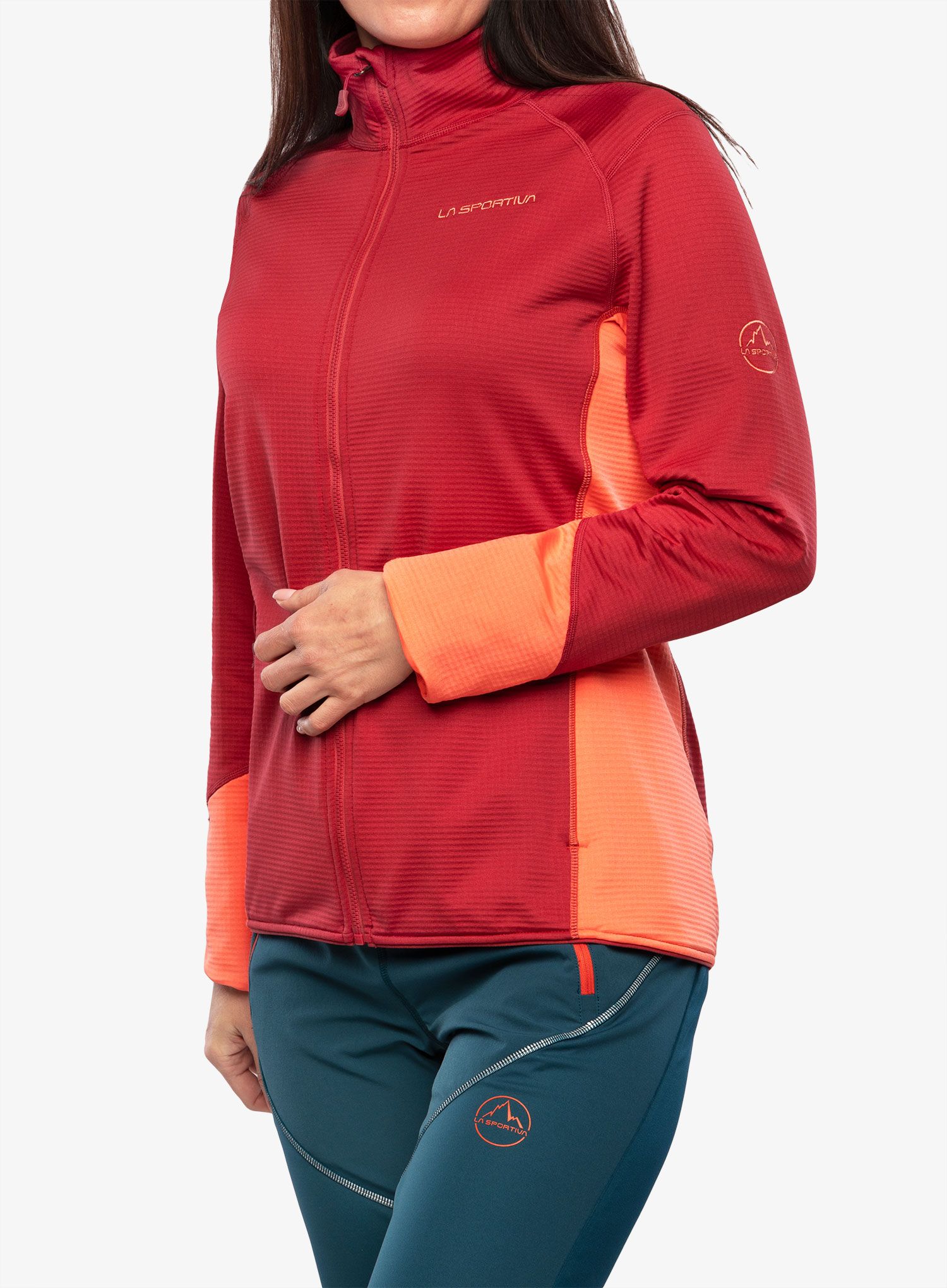 Ženska jopica z zadrgo La Sportiva Chill Jacket - velvet/flamingo