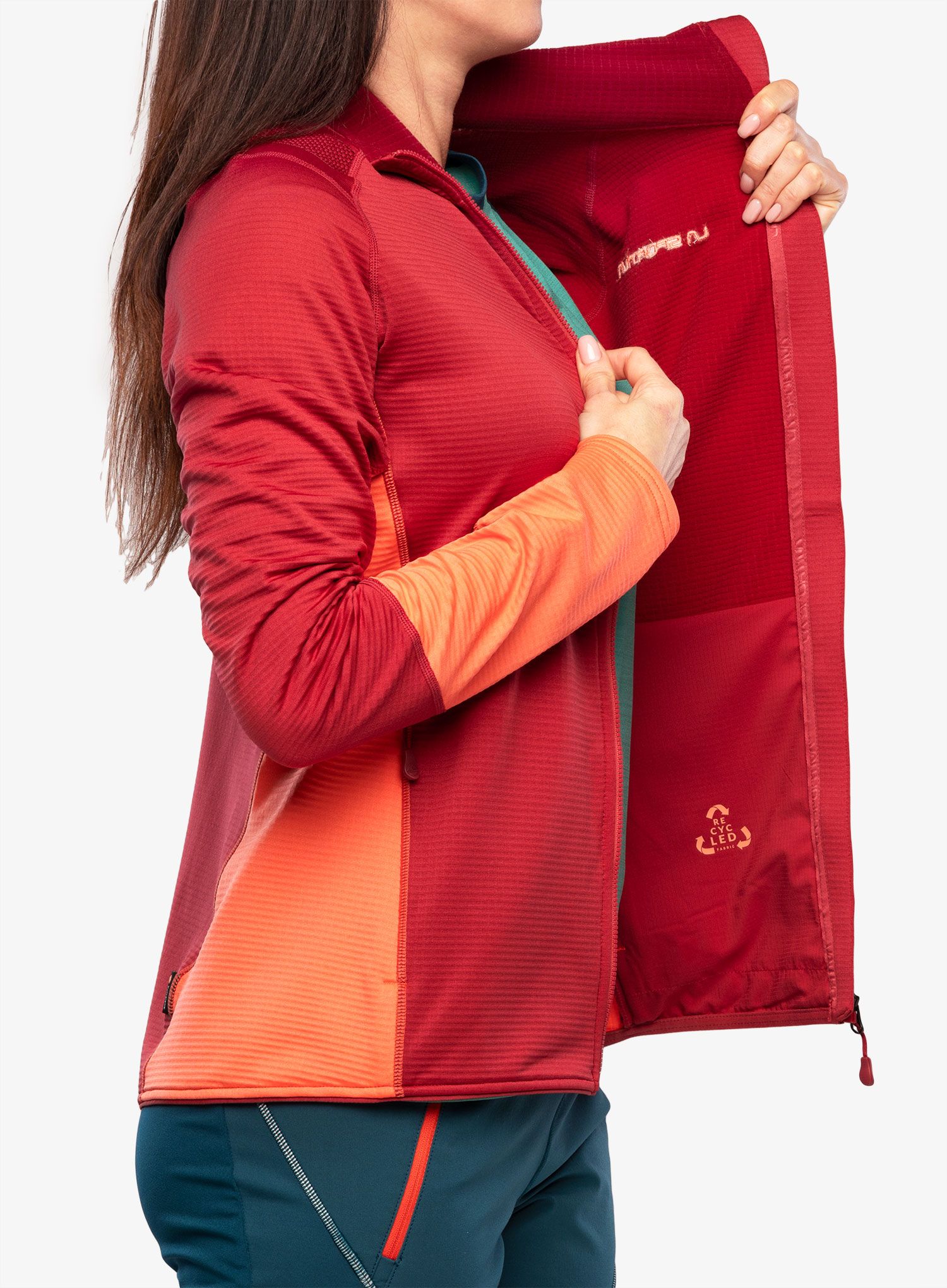 Ženska jopica z zadrgo La Sportiva Chill Jacket - velvet/flamingo