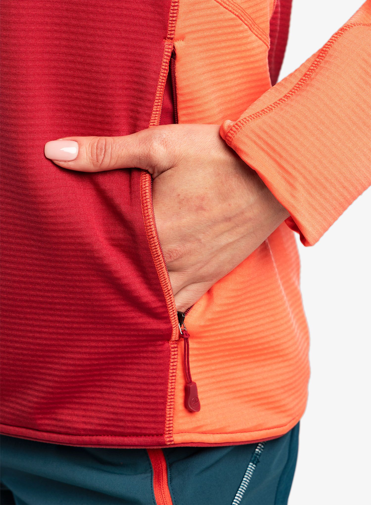 Ženska jopica z zadrgo La Sportiva Chill Jacket - velvet/flamingo