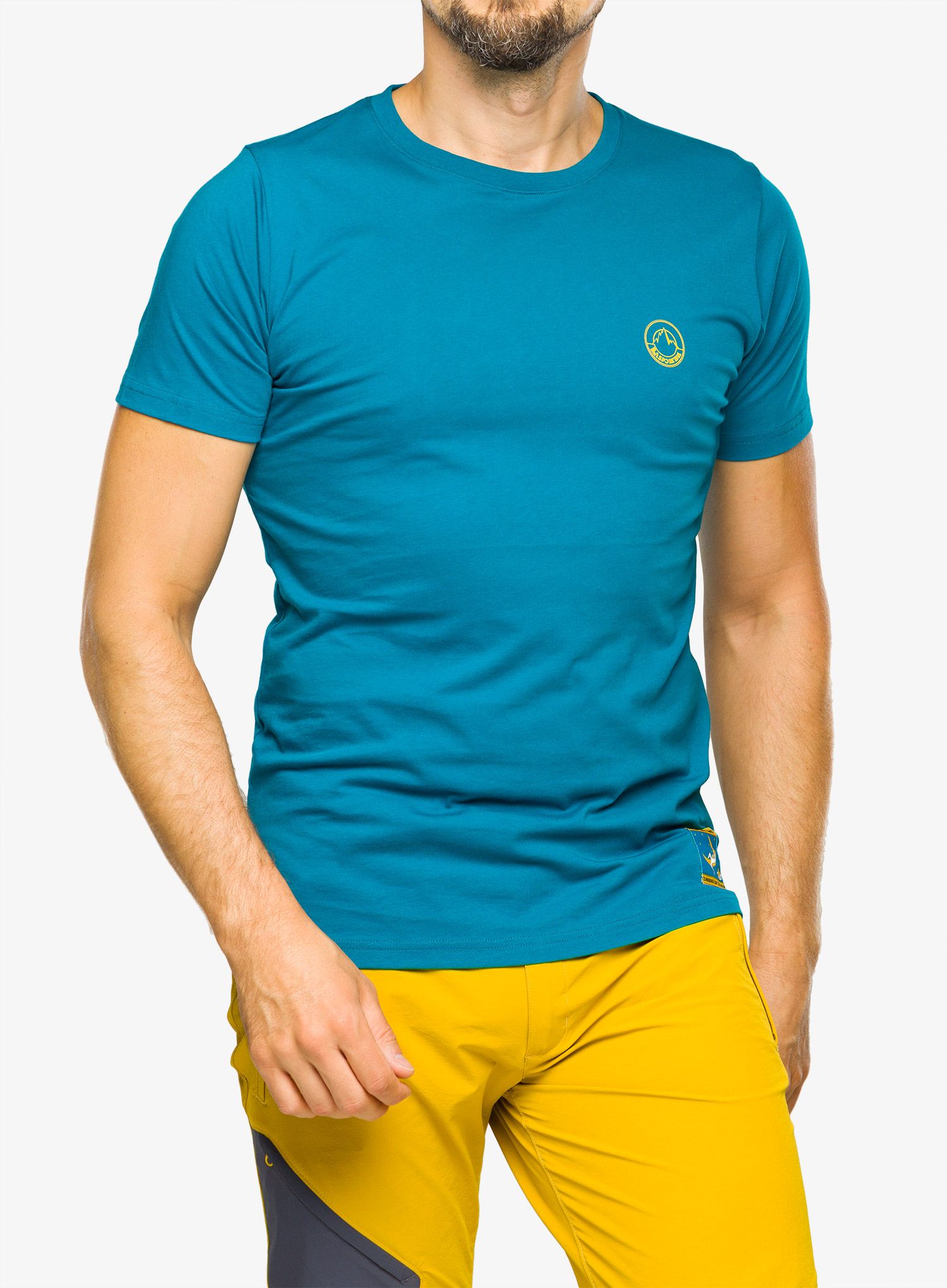 Majica La Sportiva Climbing on the Moon T-Shirt - turchese/giallo