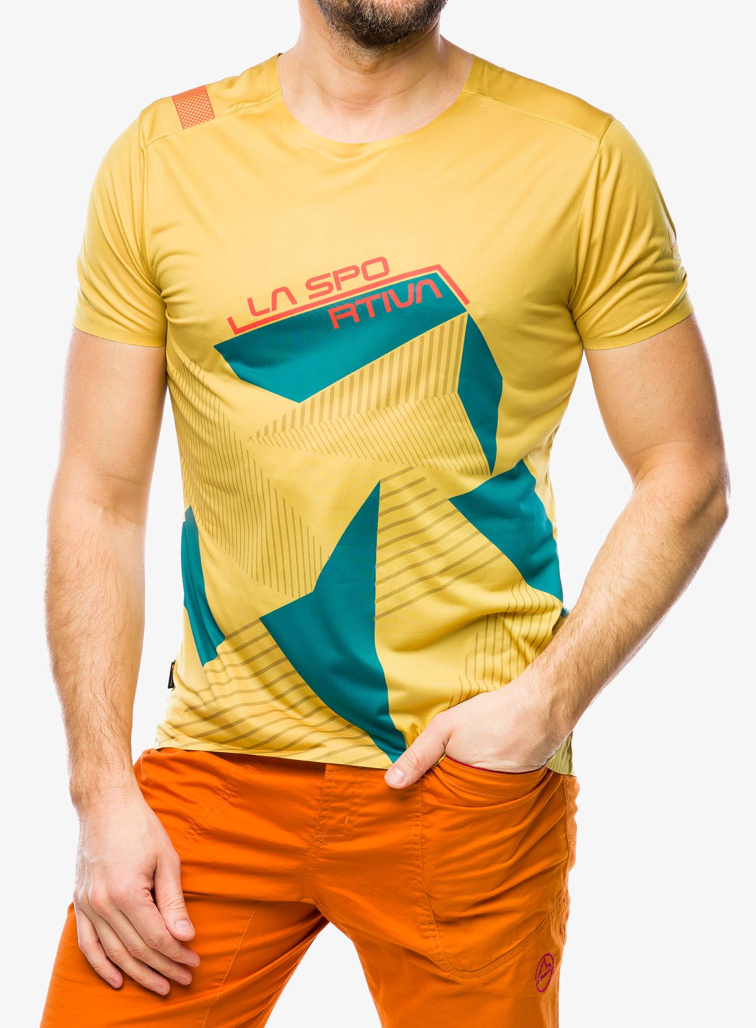 Majica La Sportiva Comp T-Shirt - bamboo/everglade