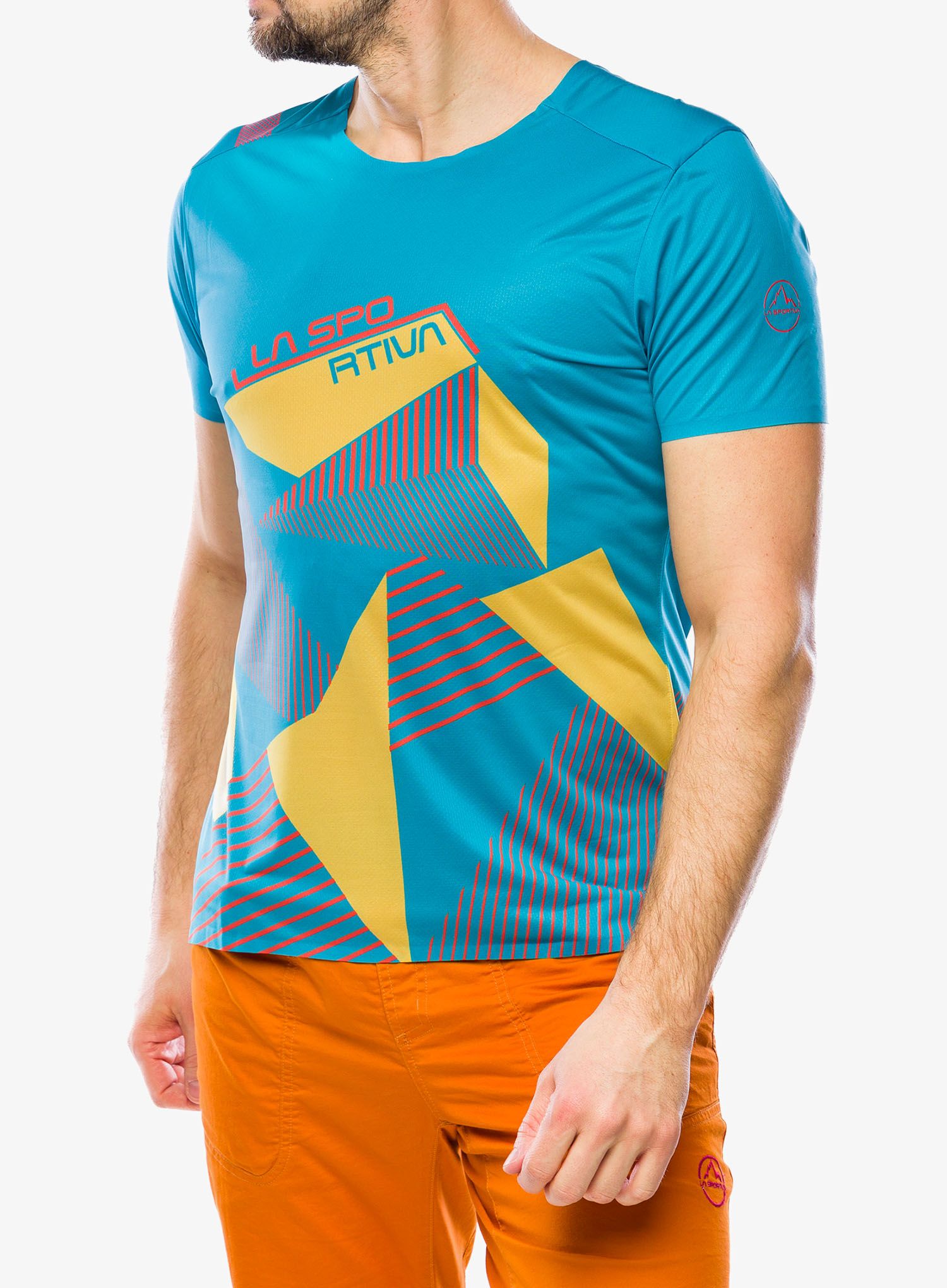 Majica La Sportiva Comp T-Shirt - tropic blue/bamboo