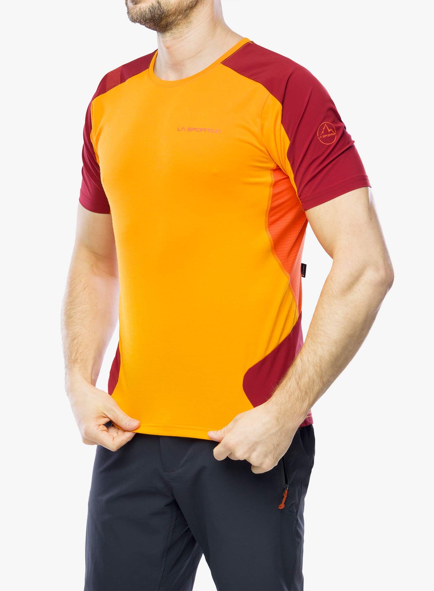 Športna majica La Sportiva Compass T-Shirt - papaya/sangria