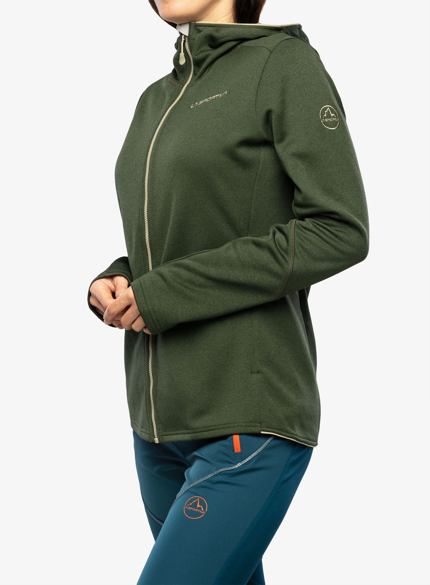 Ženska jopa s kapuco La Sportiva Cosmic Hoody - forest/tea