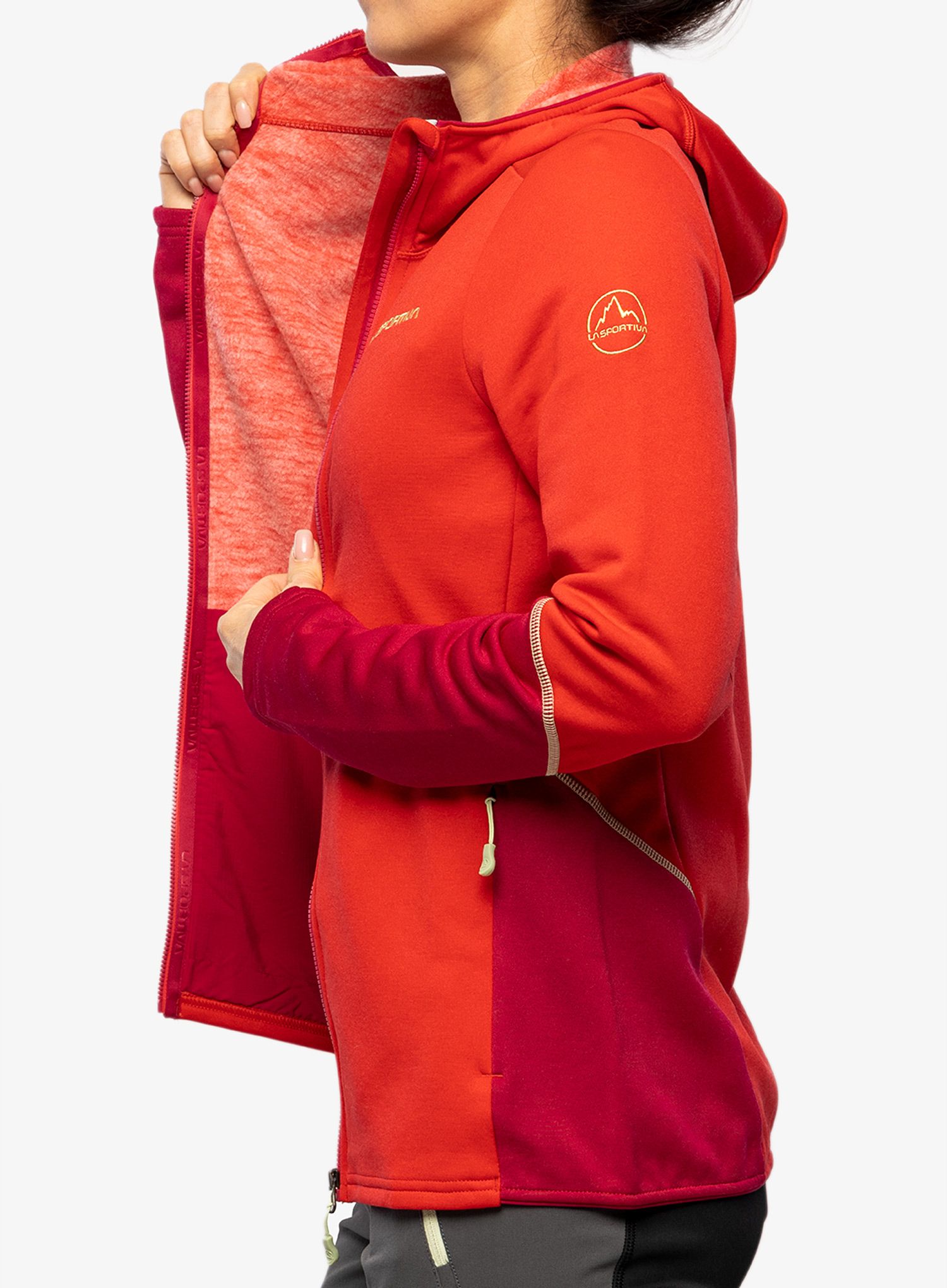 Ženska jopa s kapuco La Sportiva Cosmic Hoody - lollipop/cerise