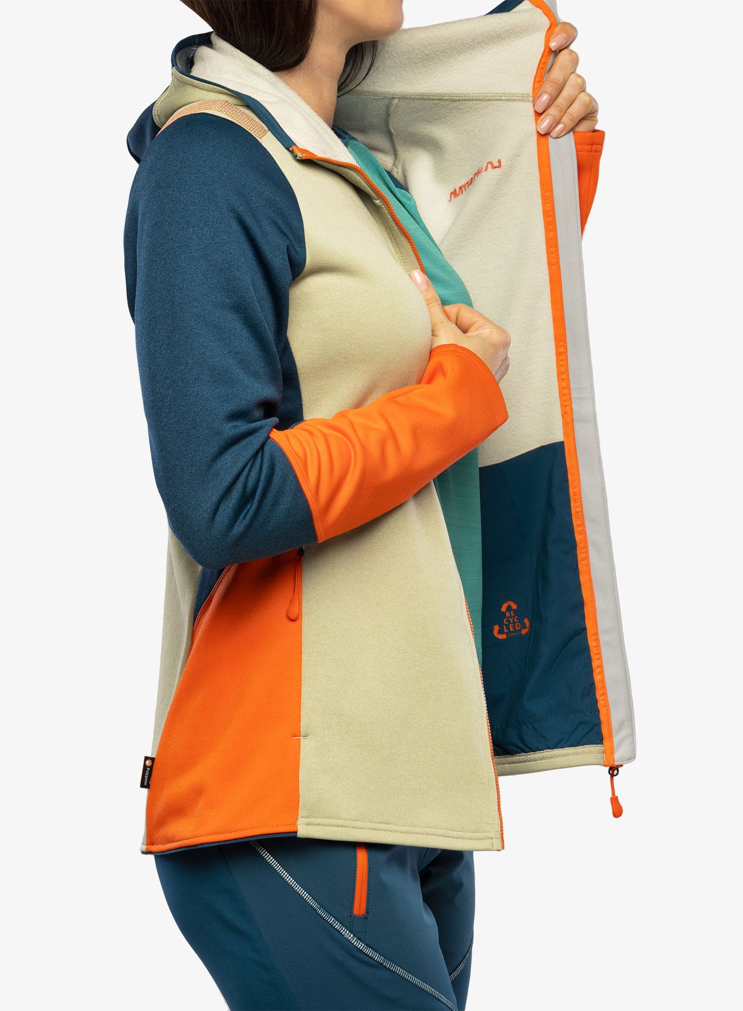 Ženska jopa s kapuco La Sportiva Cosmic Hoody - tea/storm blue