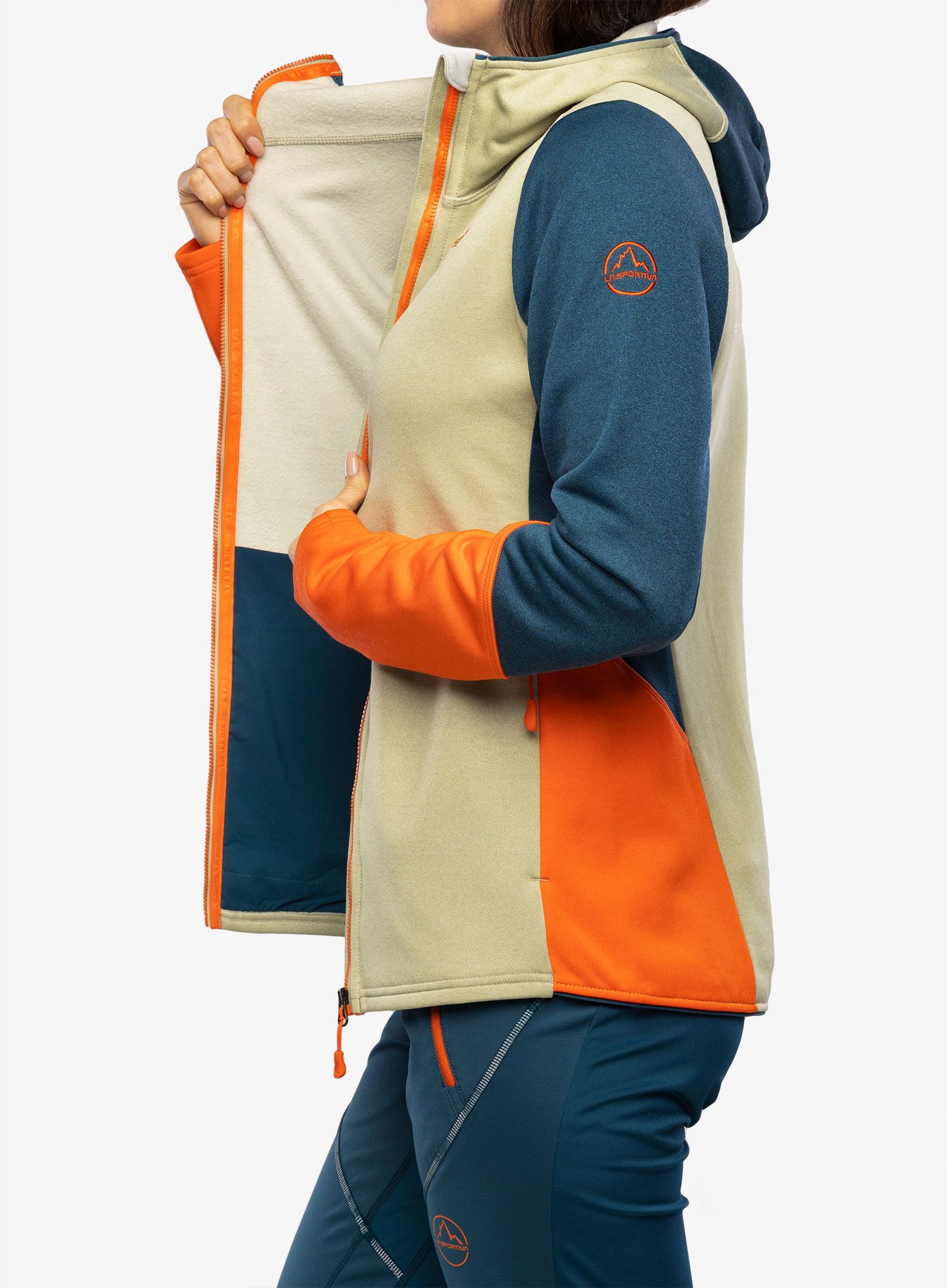 Ženska jopa s kapuco La Sportiva Cosmic Hoody - tea/storm blue