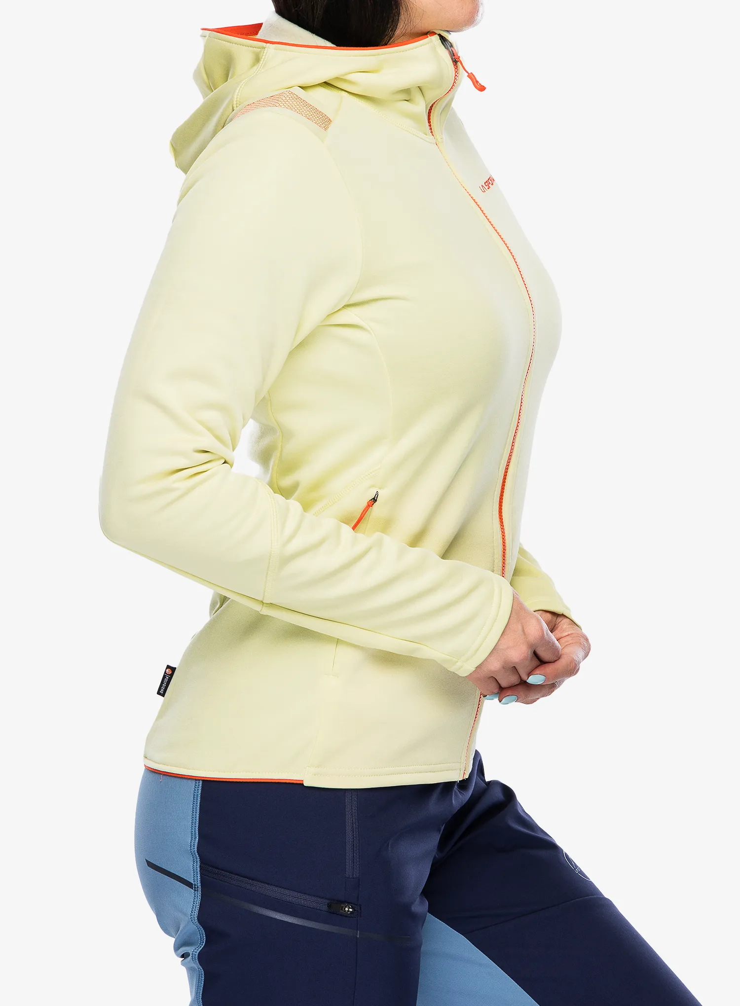 Ženska jopa s kapuco La Sportiva Cosmic Hoody - zest/cherry tomato
