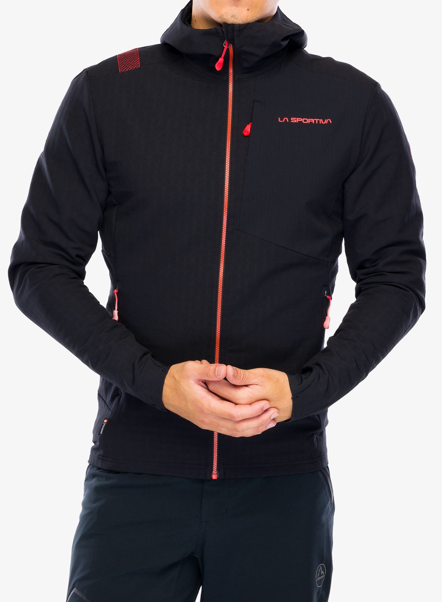 Softshell jakna La Sportiva Descender Storm Jkt - black/cherry tomato