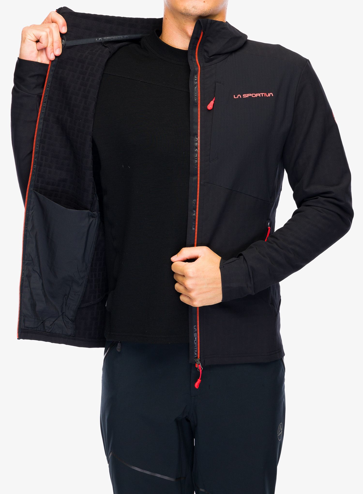 Softshell jakna La Sportiva Descender Storm Jkt - black/cherry tomato