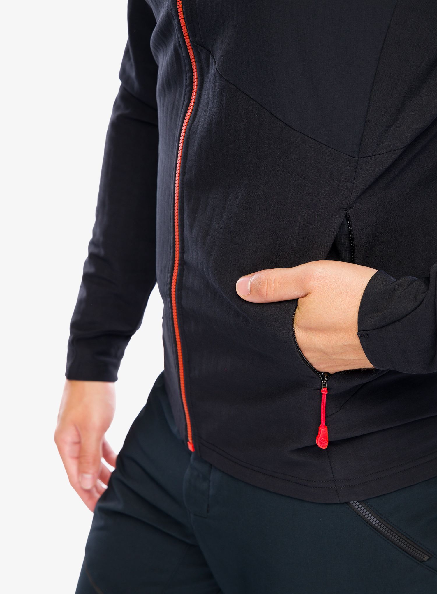 Softshell jakna La Sportiva Descender Storm Jkt - black/cherry tomato