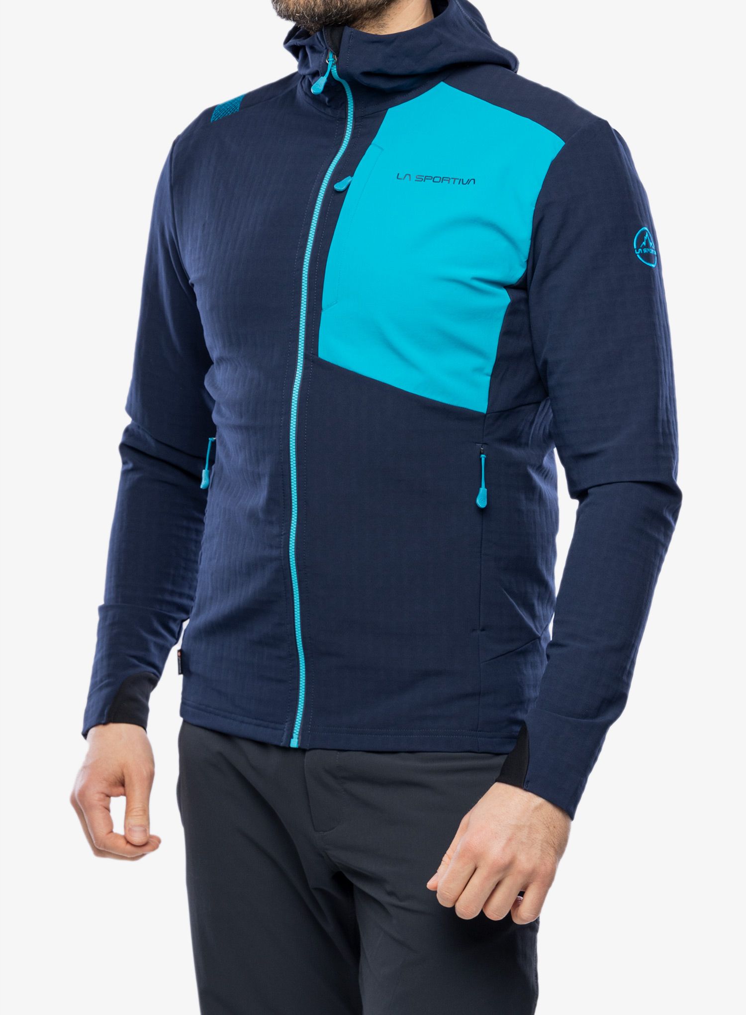Softshell jakna La Sportiva Descender Storm Jkt - deep sea/tropic blue