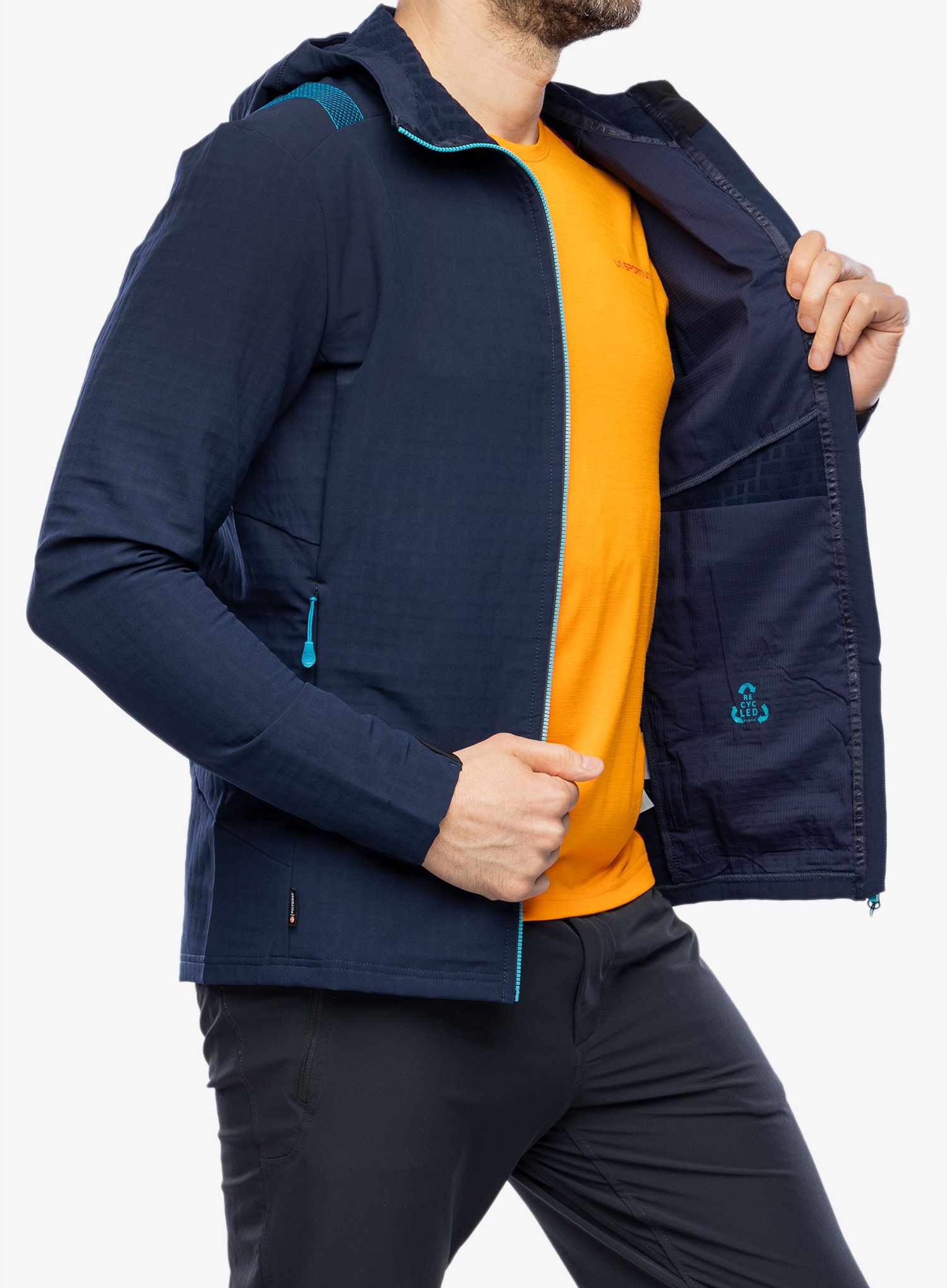 Softshell jakna La Sportiva Descender Storm Jkt - deep sea/tropic blue