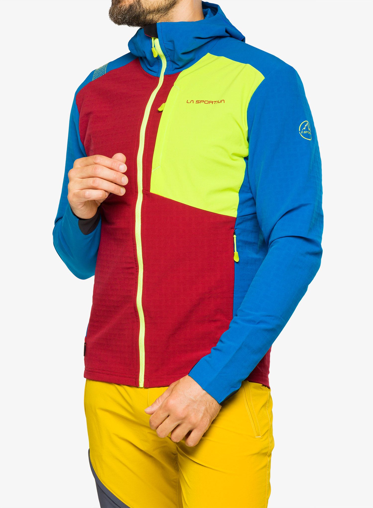 Softshell jakna La Sportiva Descender Storm Jkt - sangria/electric blue