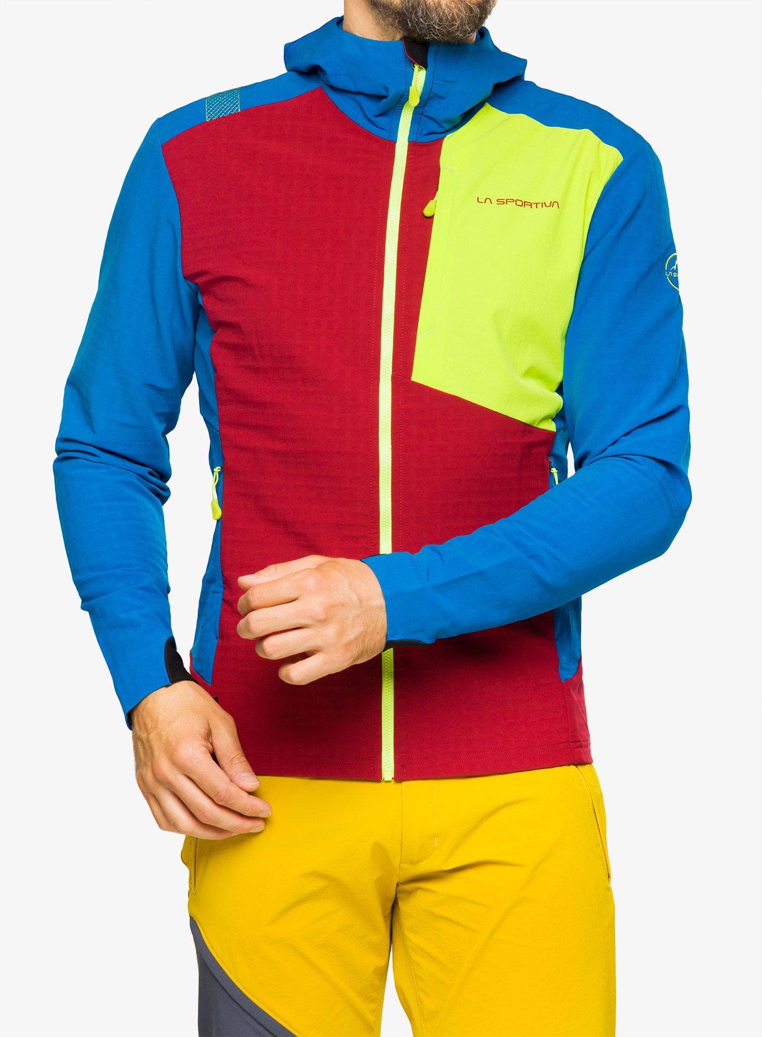 Softshell jakna La Sportiva Descender Storm Jkt - sangria/electric blue