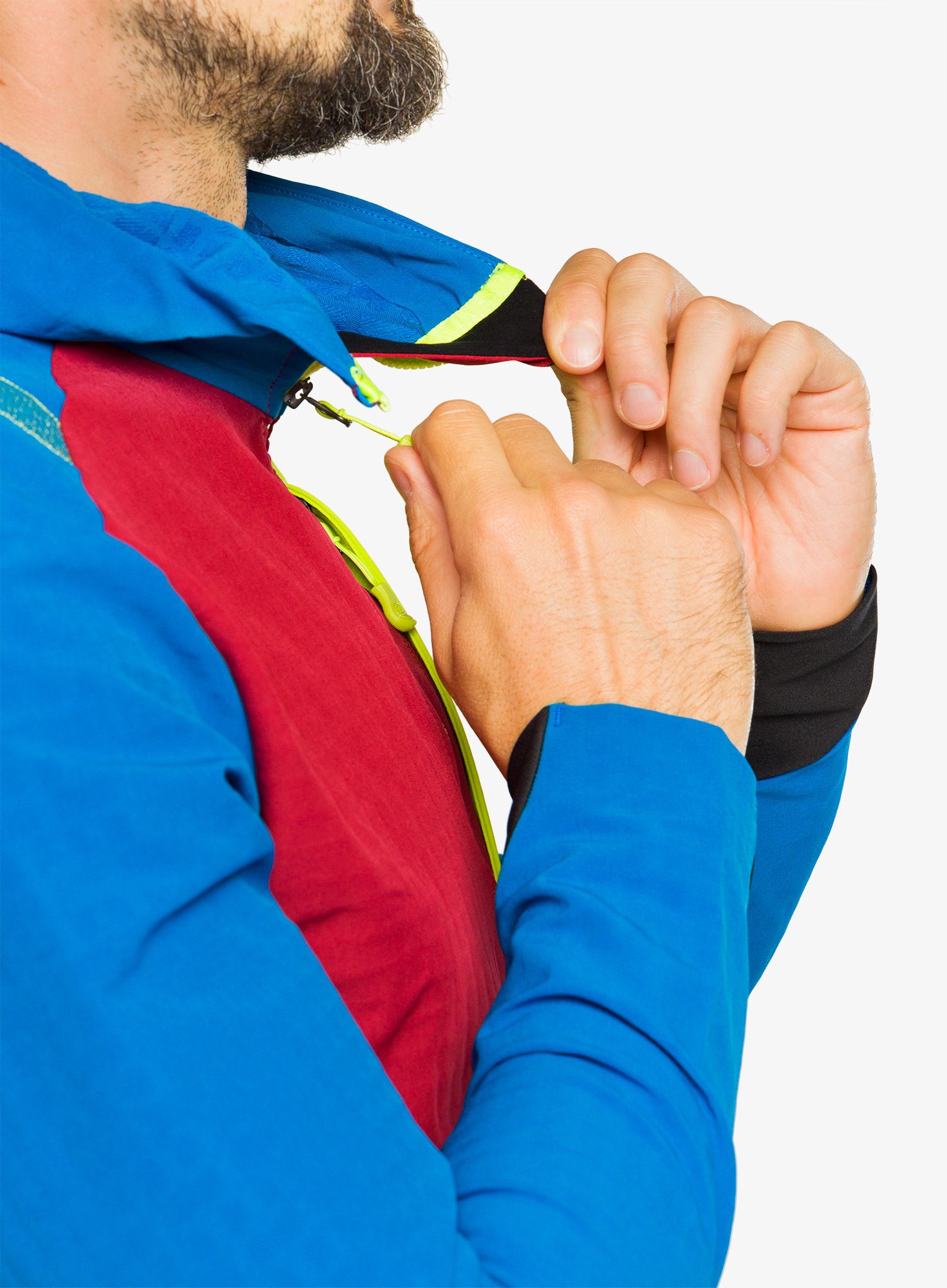 Softshell jakna La Sportiva Descender Storm Jkt - sangria/electric blue