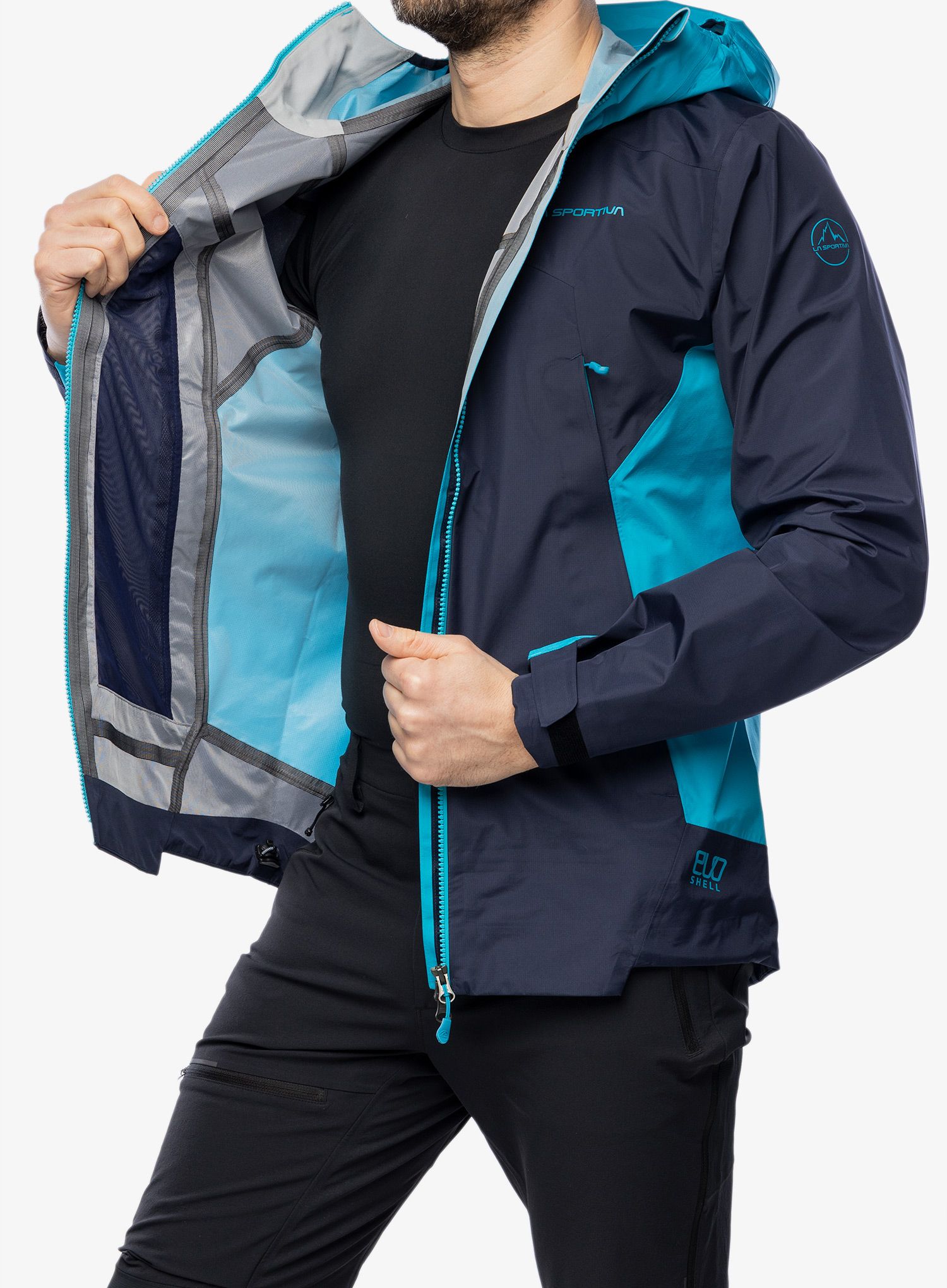 Nepremočljiva jakna La Sportiva Discover Shell Jacket - deep sea/tropic blue
