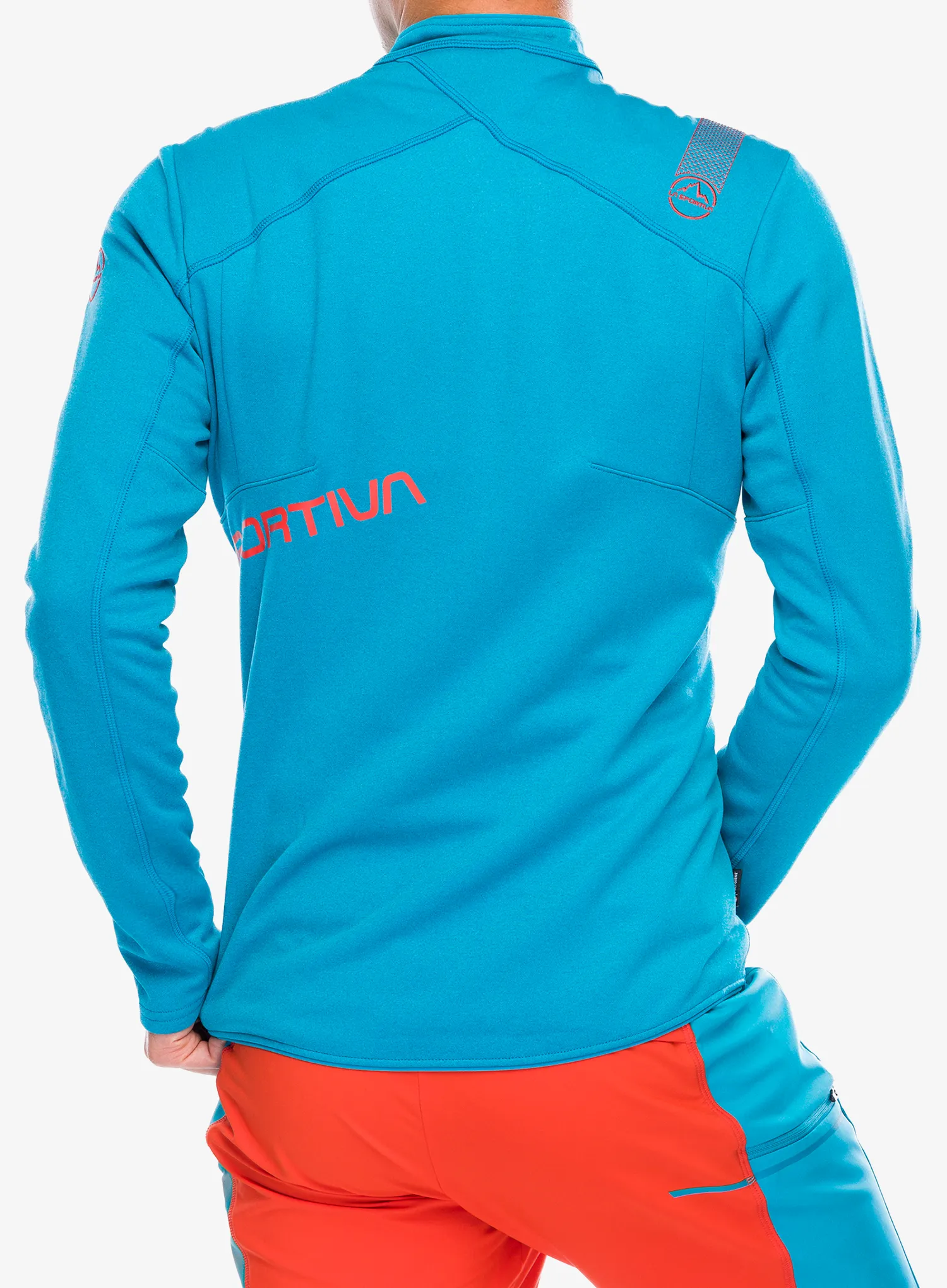 Jopica na zadrgo La Sportiva Elements Jacket - tropic blue/cherry tomato