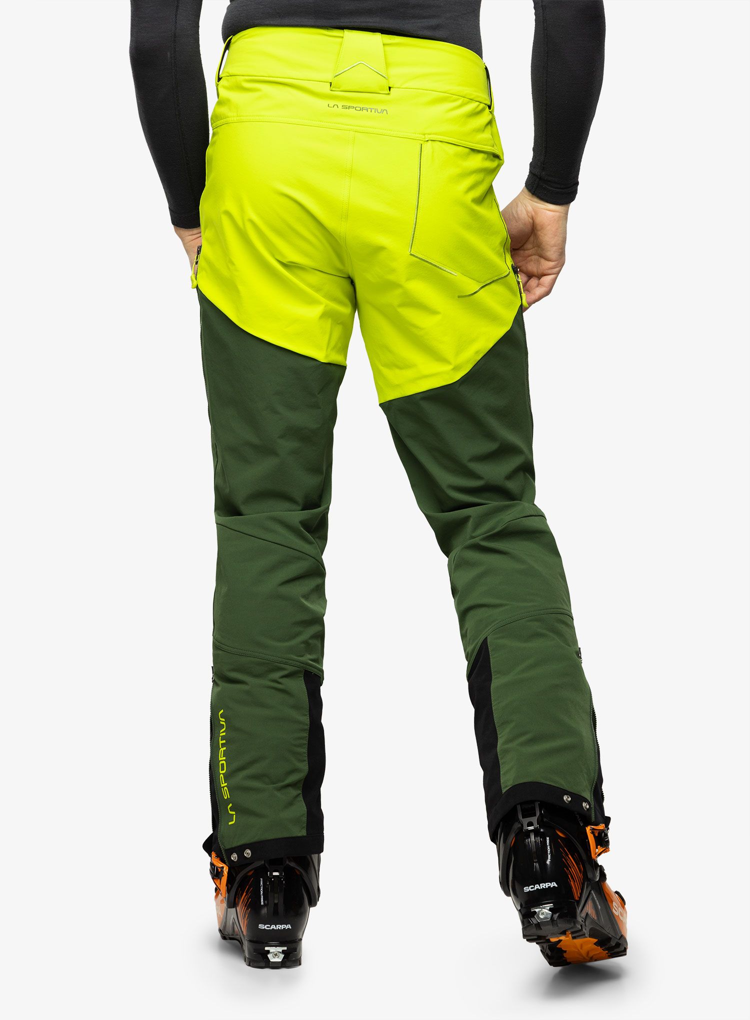 Hlače za turno smučanje La Sportiva Excelsior Pant - forest/lime punch