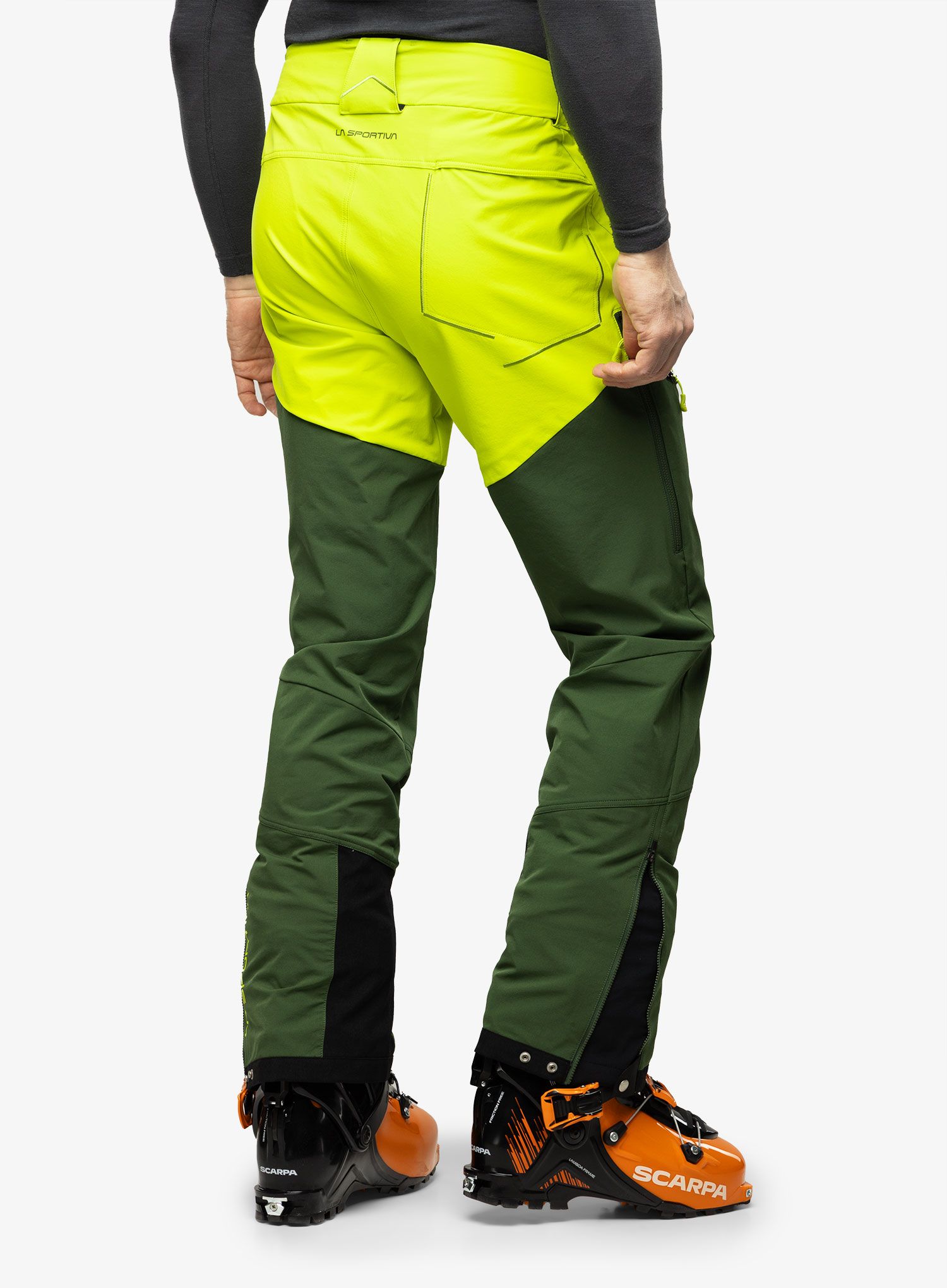 Hlače za turno smučanje La Sportiva Excelsior Pant - forest/lime punch