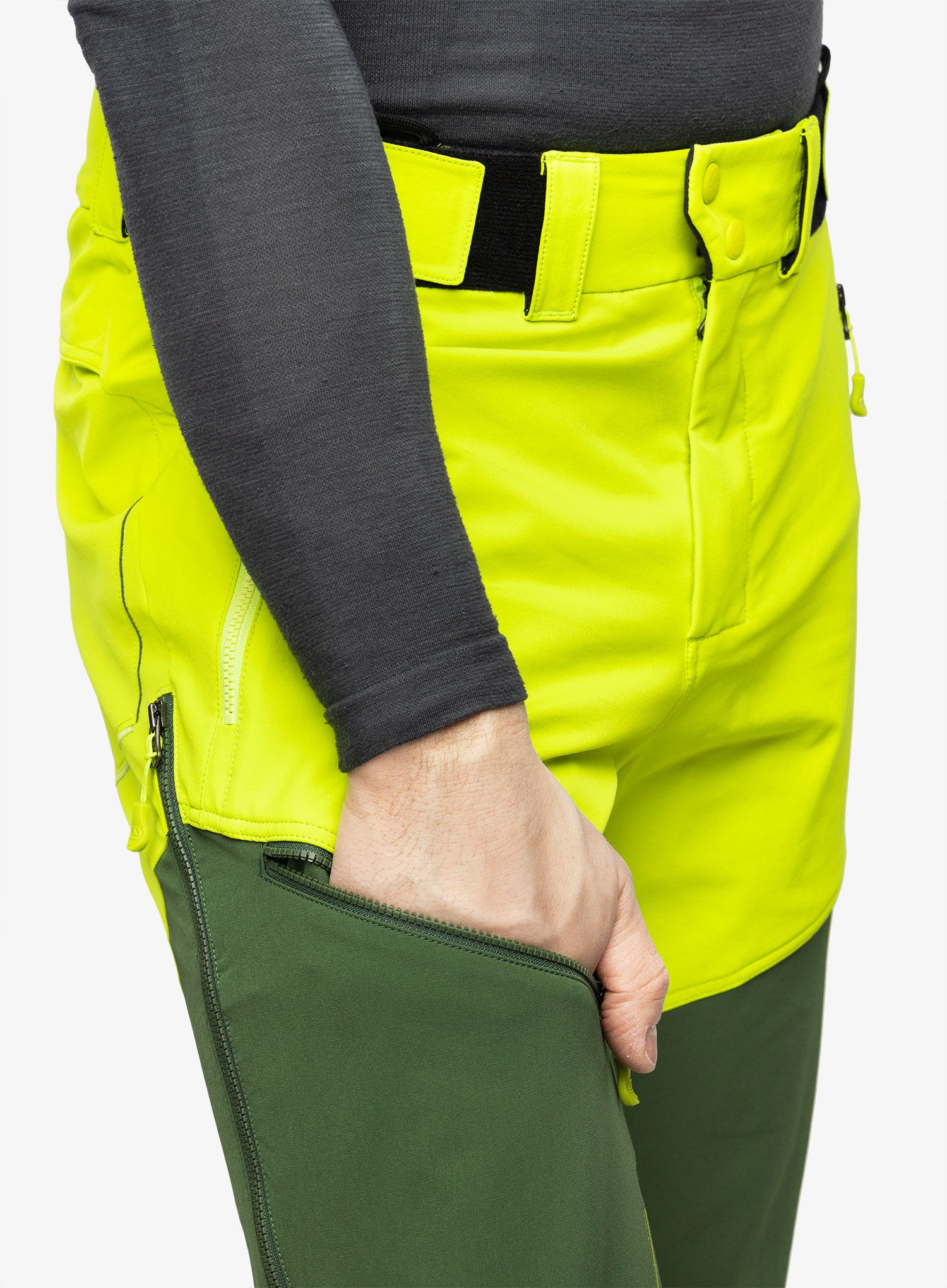 Hlače za turno smučanje La Sportiva Excelsior Pant - forest/lime punch