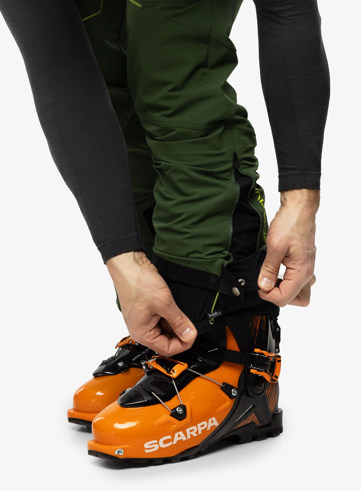 Hlače za turno smučanje La Sportiva Excelsior Pant - forest/lime punch