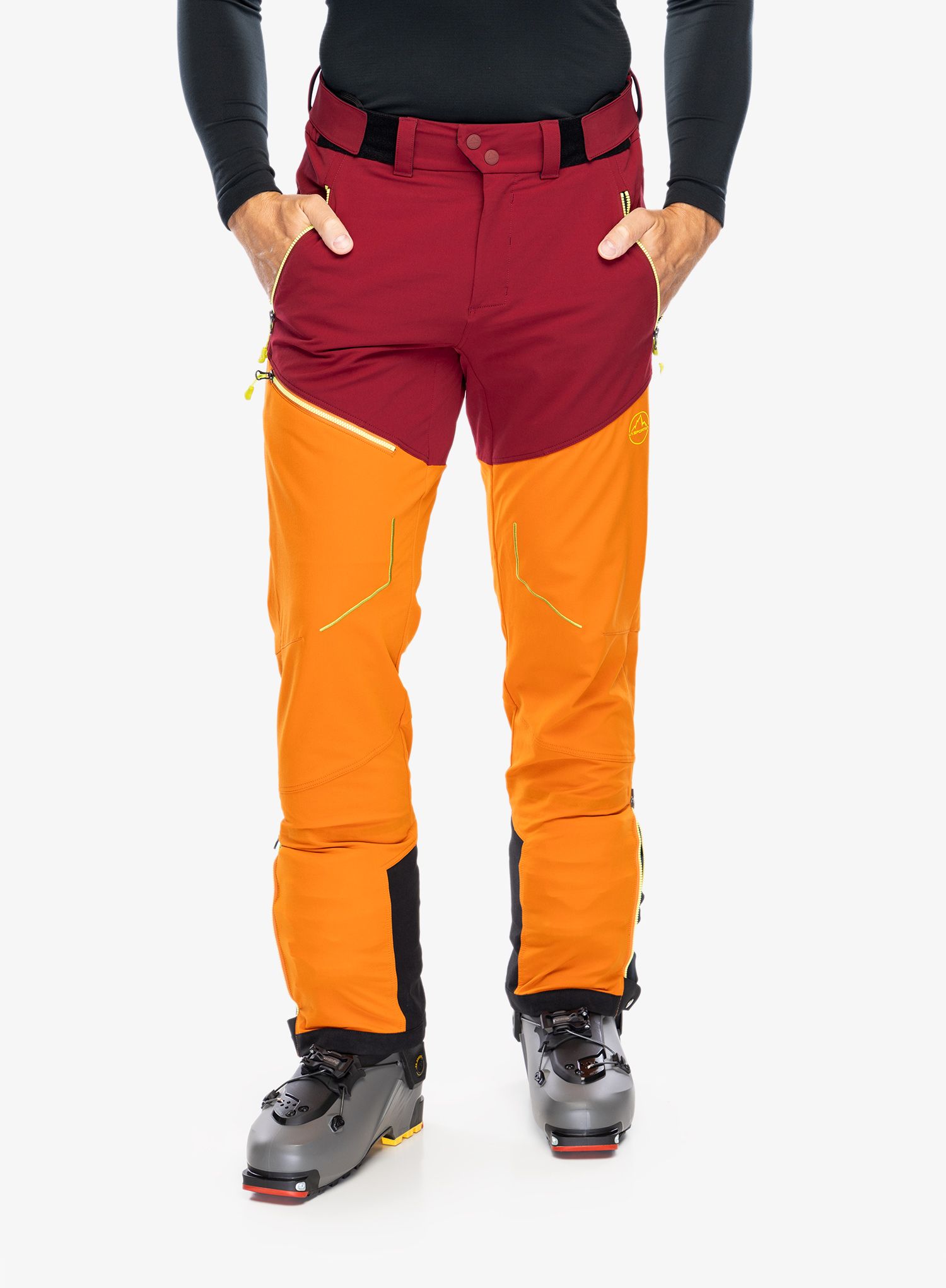 Hlače za turno smučanje La Sportiva Excelsior Pant - hawaiian sun/sangria