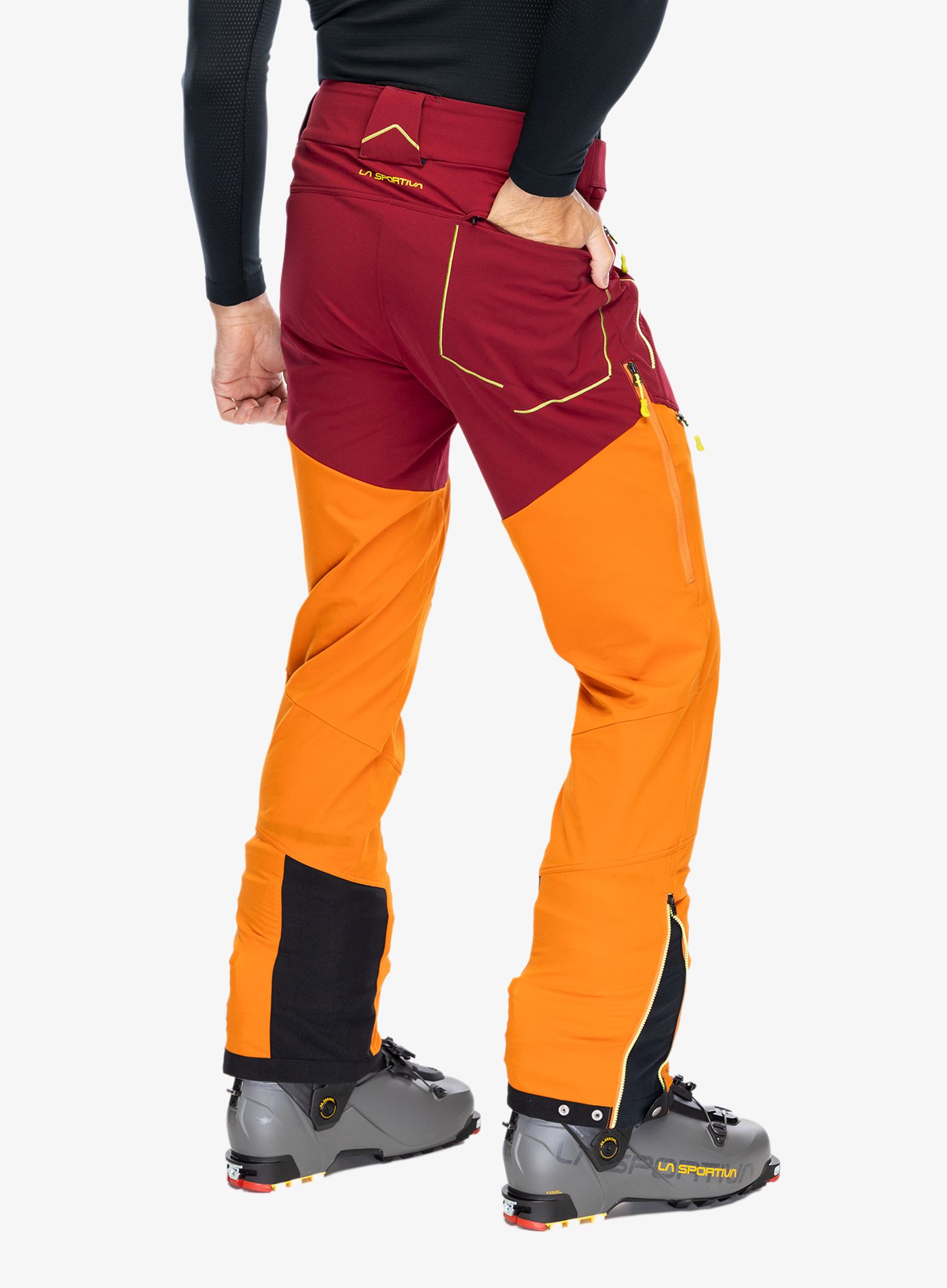 Hlače za turno smučanje La Sportiva Excelsior Pant - hawaiian sun/sangria