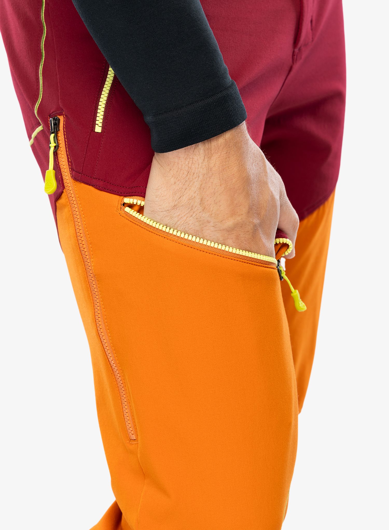 Hlače za turno smučanje La Sportiva Excelsior Pant - hawaiian sun/sangria