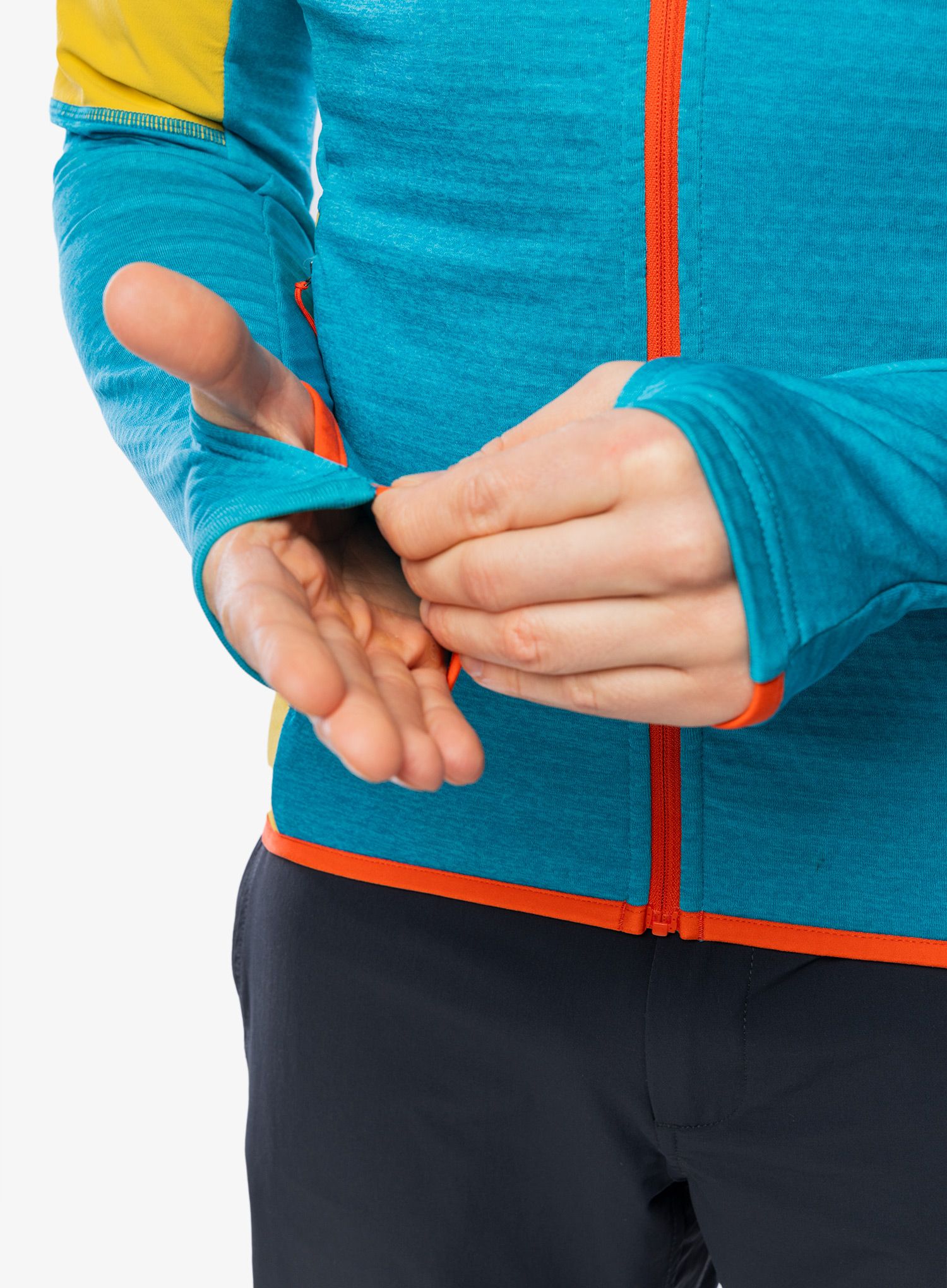 Jopica s kapuco La Sportiva Existence Hoody - tropic blue/bamboo