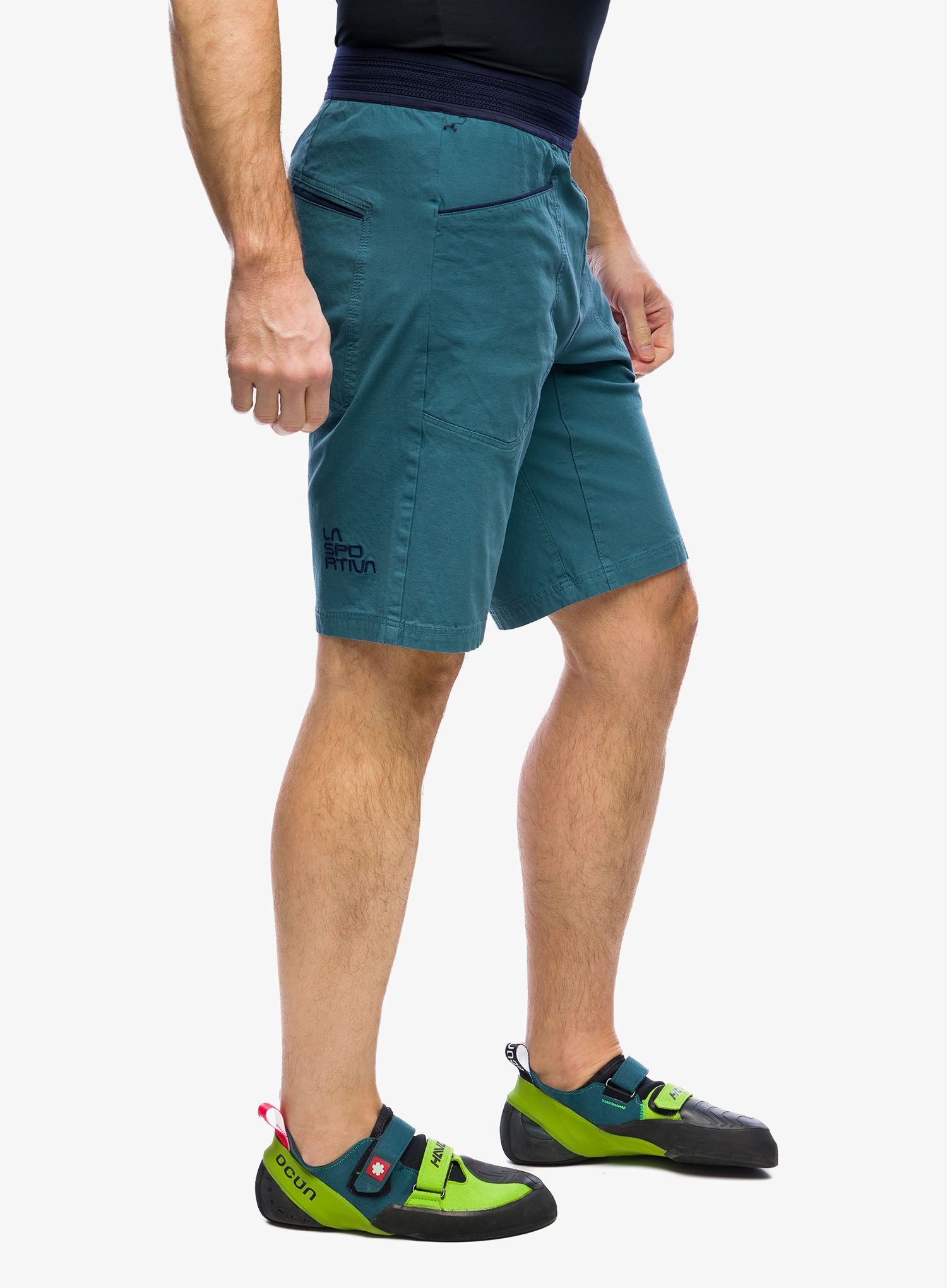 Plezalne kratke hlače La Sportiva Flatanger Short - hurricane/deep sea