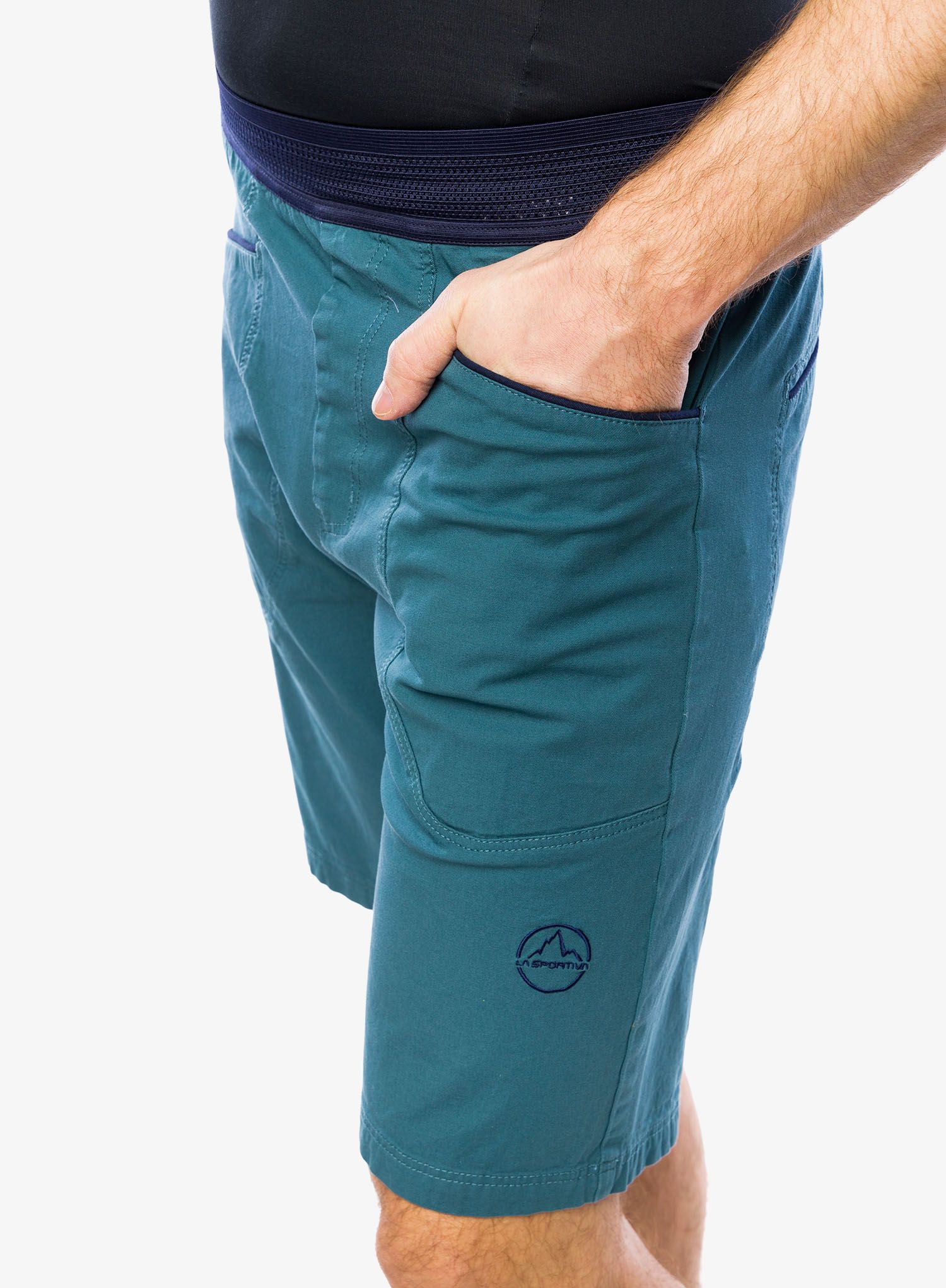 Plezalne kratke hlače La Sportiva Flatanger Short - hurricane/deep sea