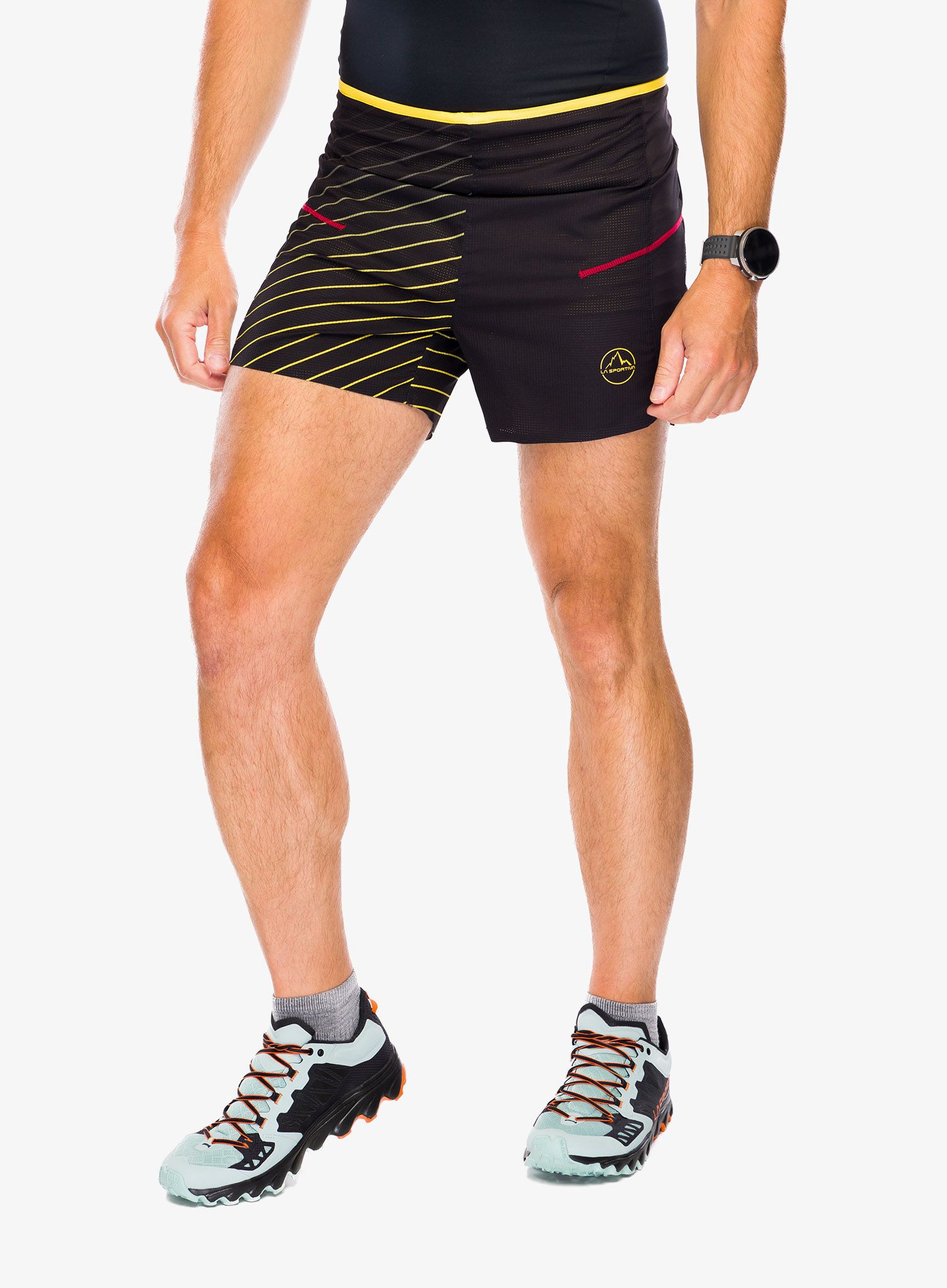 Tekaške kratke hlače La Sportiva Freccia Short - black/yellow