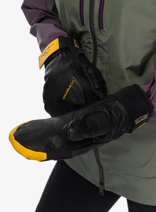 Palčniki La Sportiva Free Touring Mittens - black/yellow