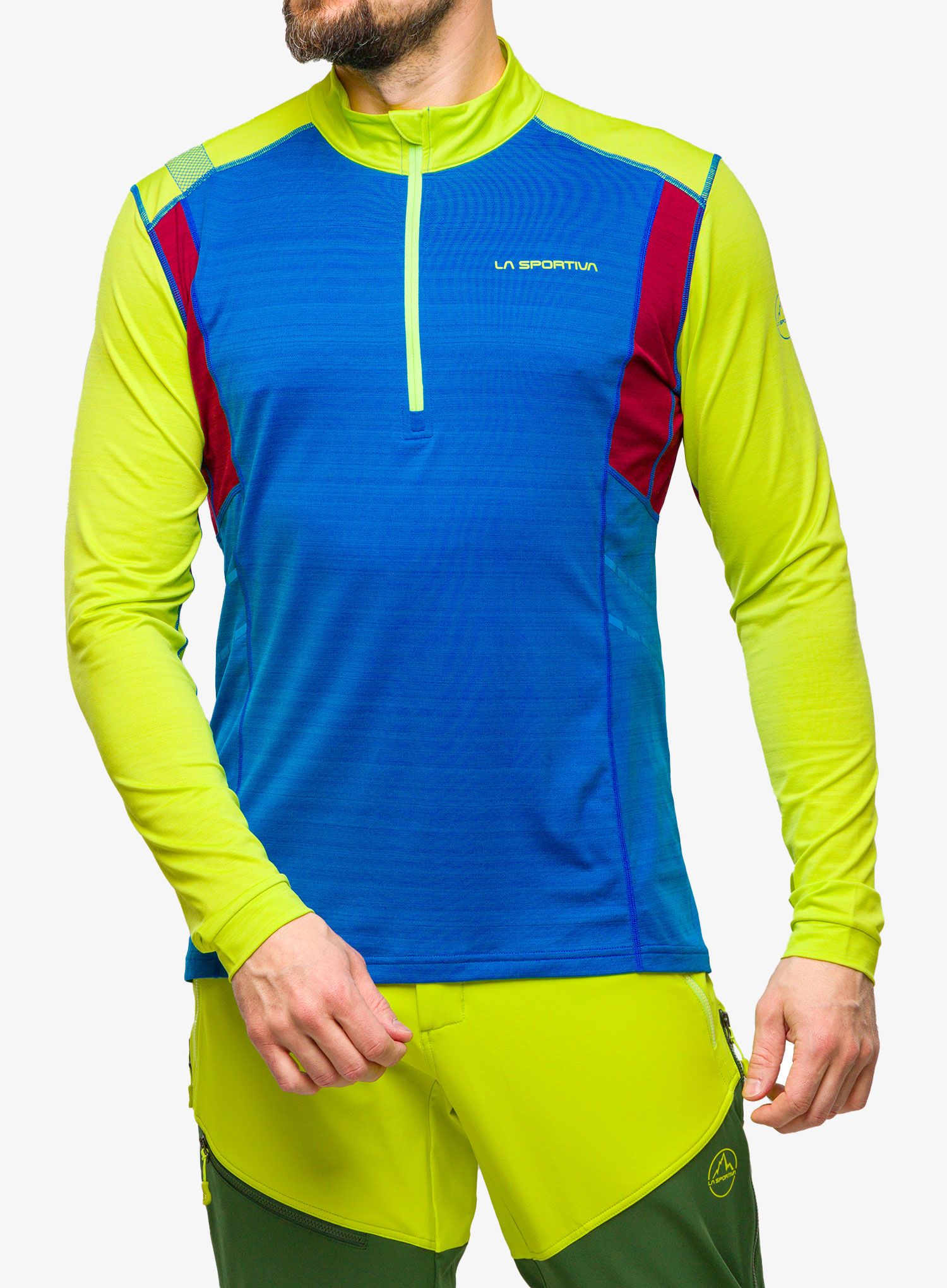 Termo flis jopa La Sportiva Galaxia Long Sleeve - electric blue/lime punch