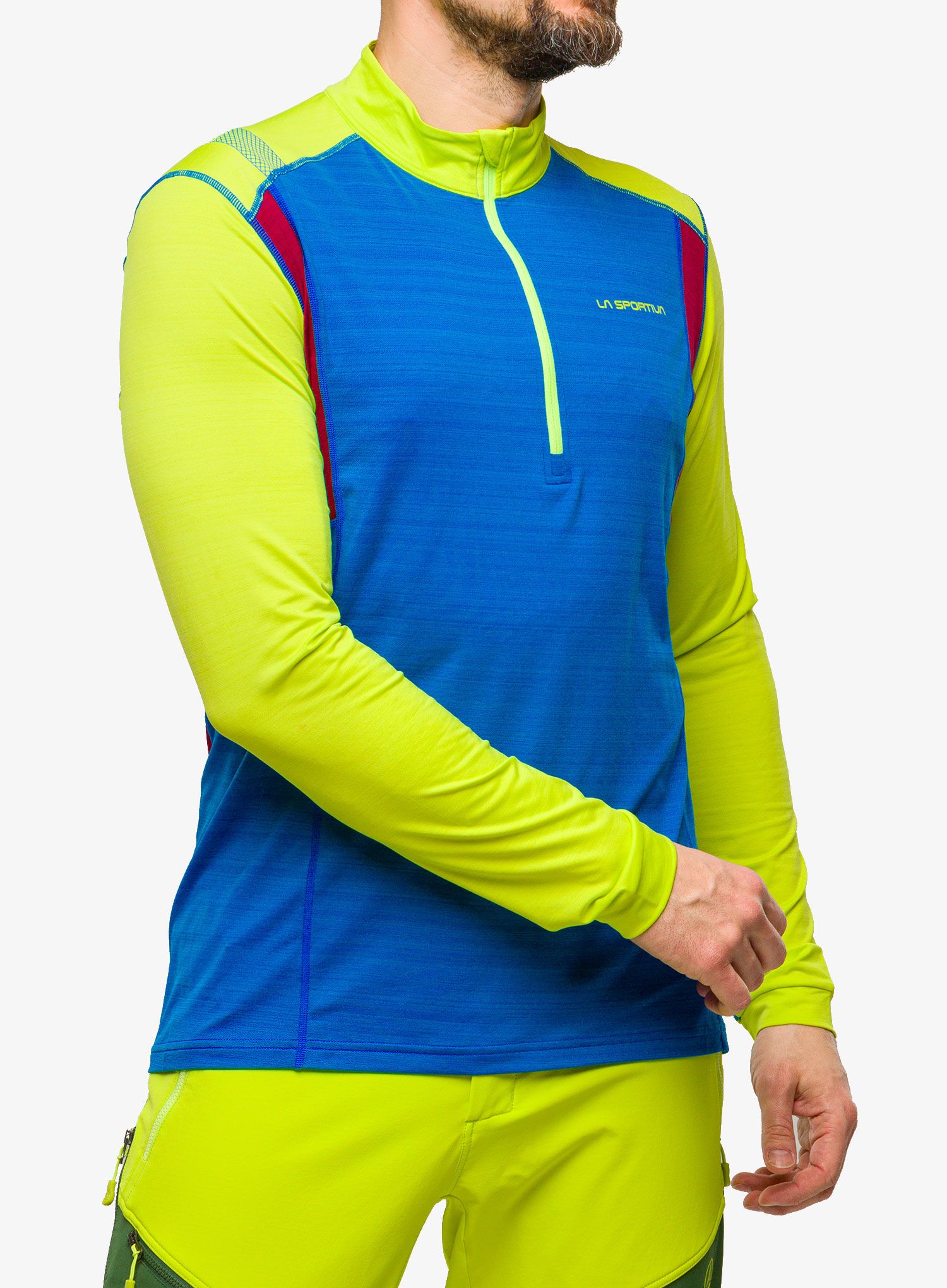 Termo flis jopa La Sportiva Galaxia Long Sleeve - electric blue/lime punch