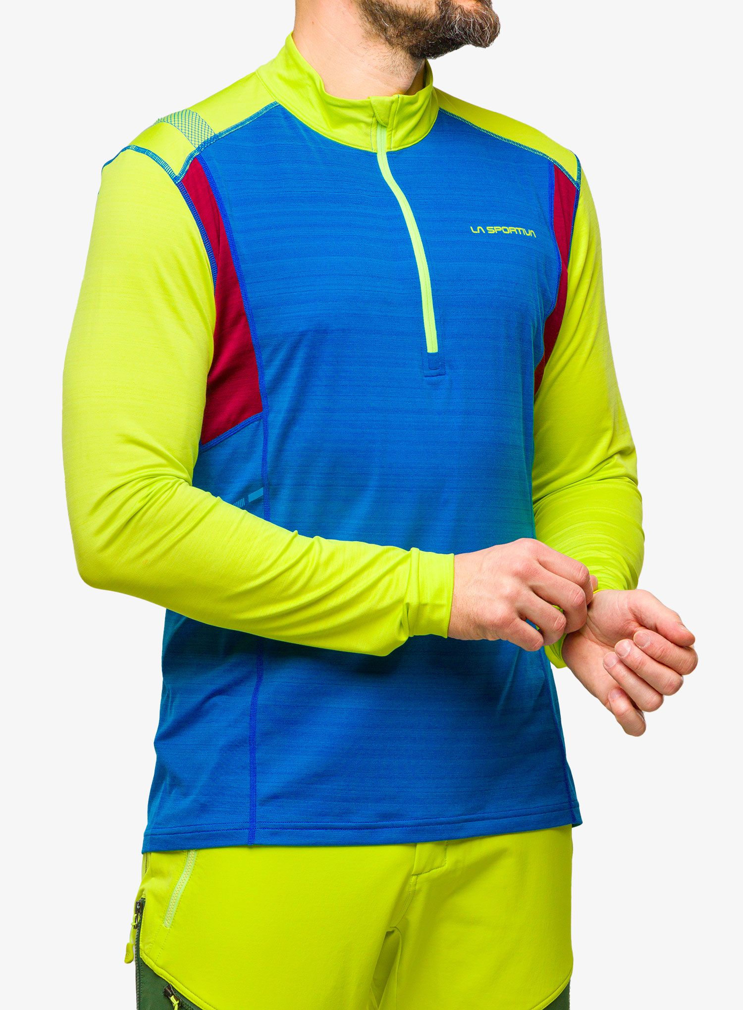 Termo flis jopa La Sportiva Galaxia Long Sleeve - electric blue/lime punch