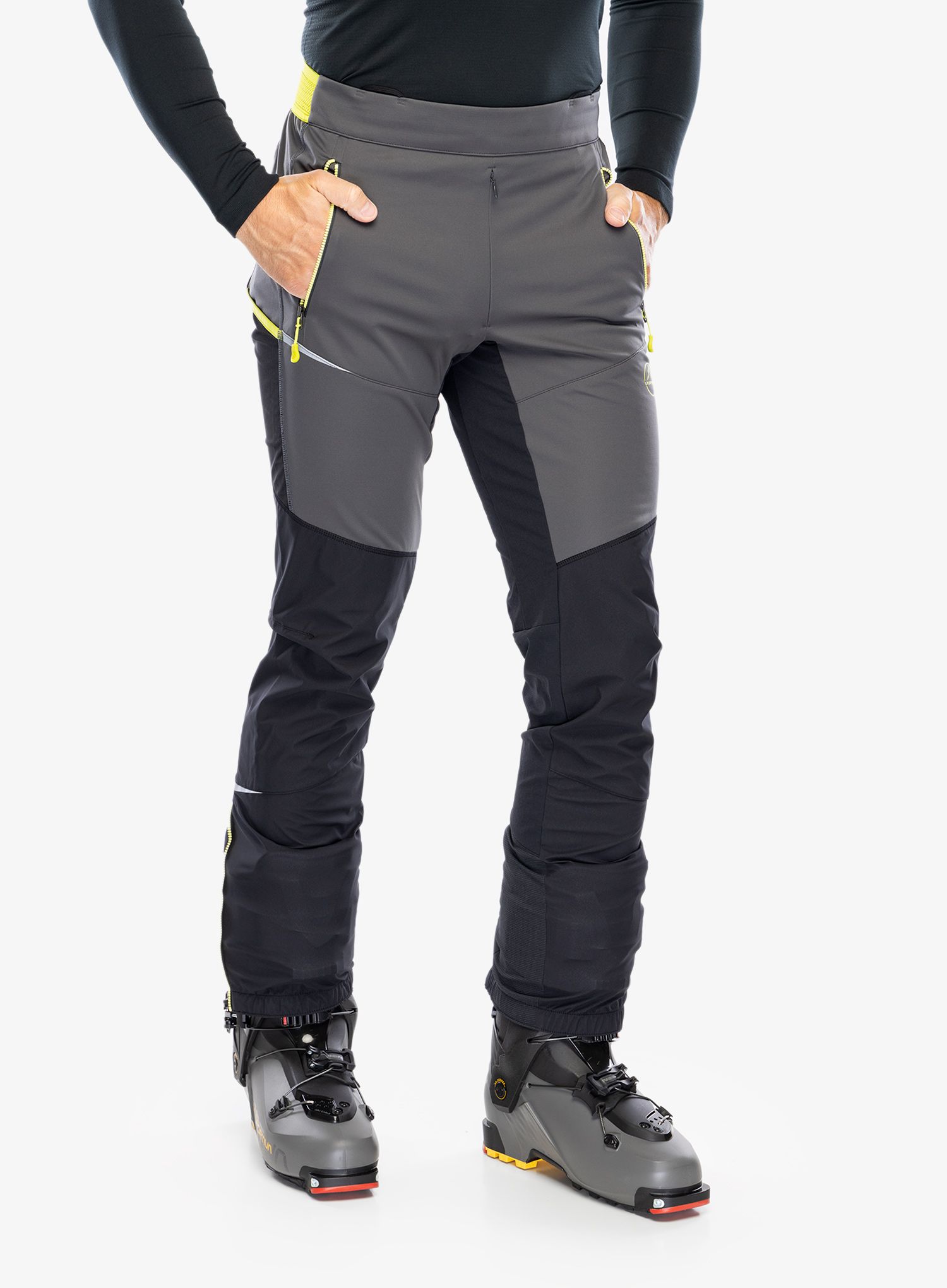 Hlače za turno smučanje La Sportiva Ikarus Pant - black/lime punch