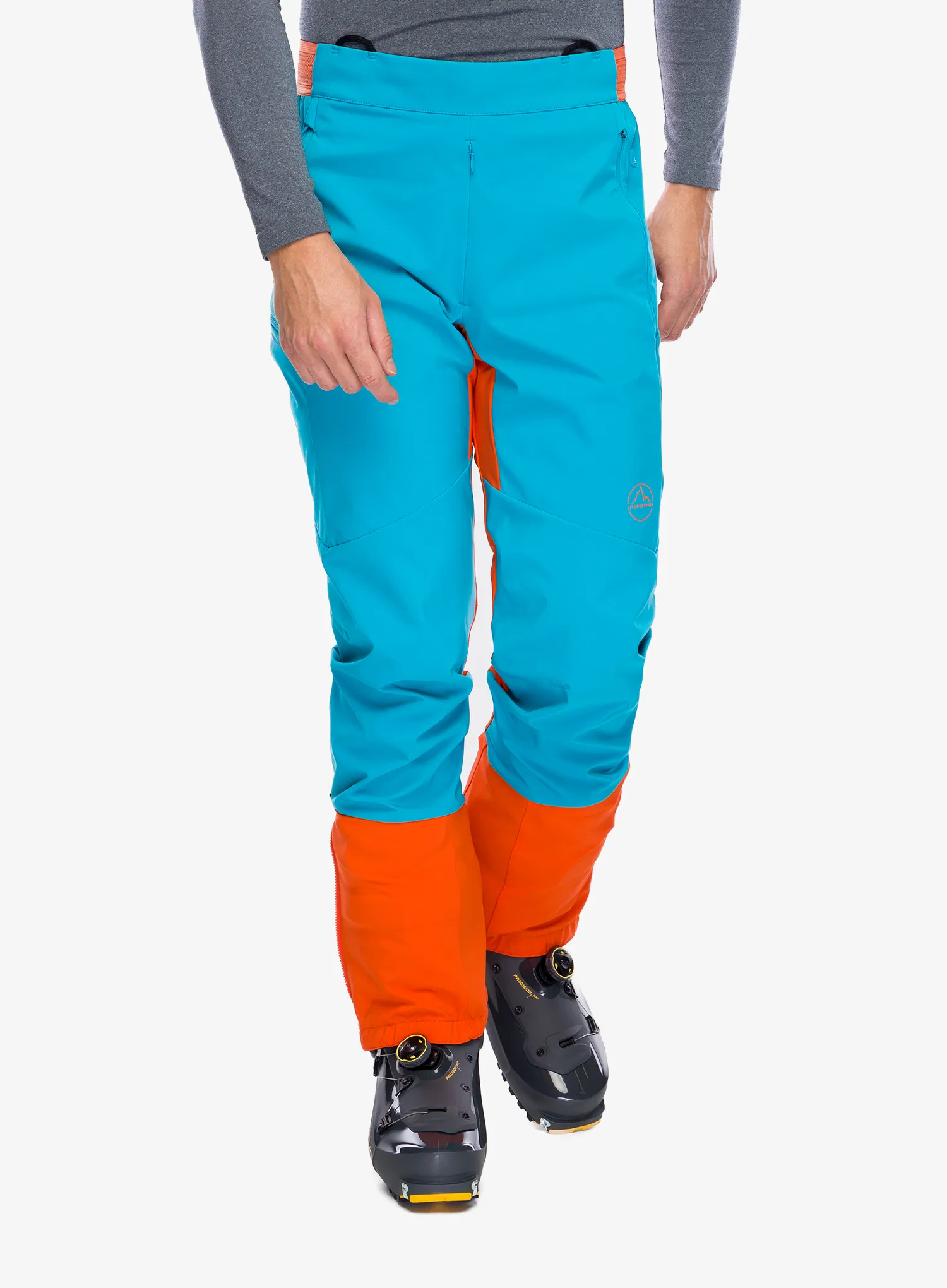 Softshell hlače La Sportiva Ikarus Pant - tropic blue/cherry tomato