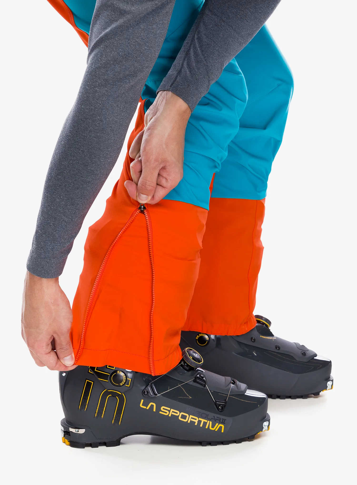 Softshell hlače La Sportiva Ikarus Pant - tropic blue/cherry tomato