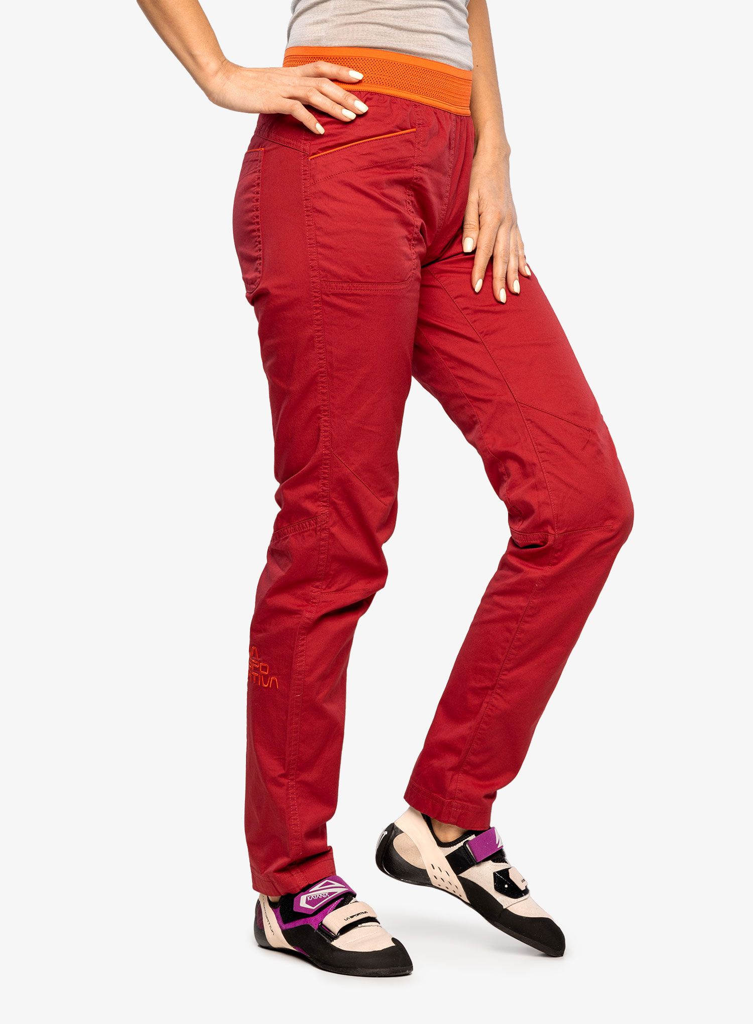 Ženske plezalne hlače La Sportiva Itaca Pant - velvet/cherry tomato