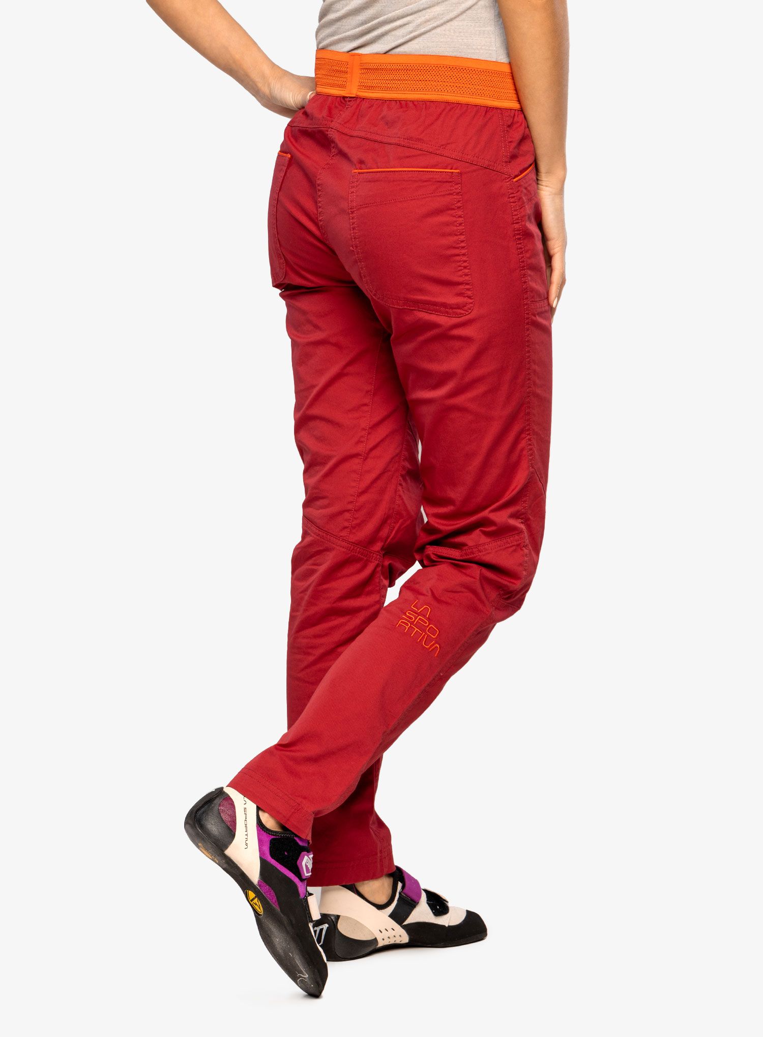Ženske plezalne hlače La Sportiva Itaca Pant - velvet/cherry tomato