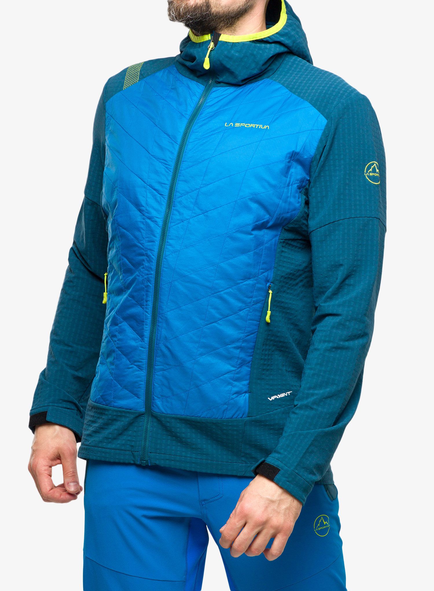 Hibridna jakna La Sportiva Kap Hybrid Hoody - electric blue/storm blue
